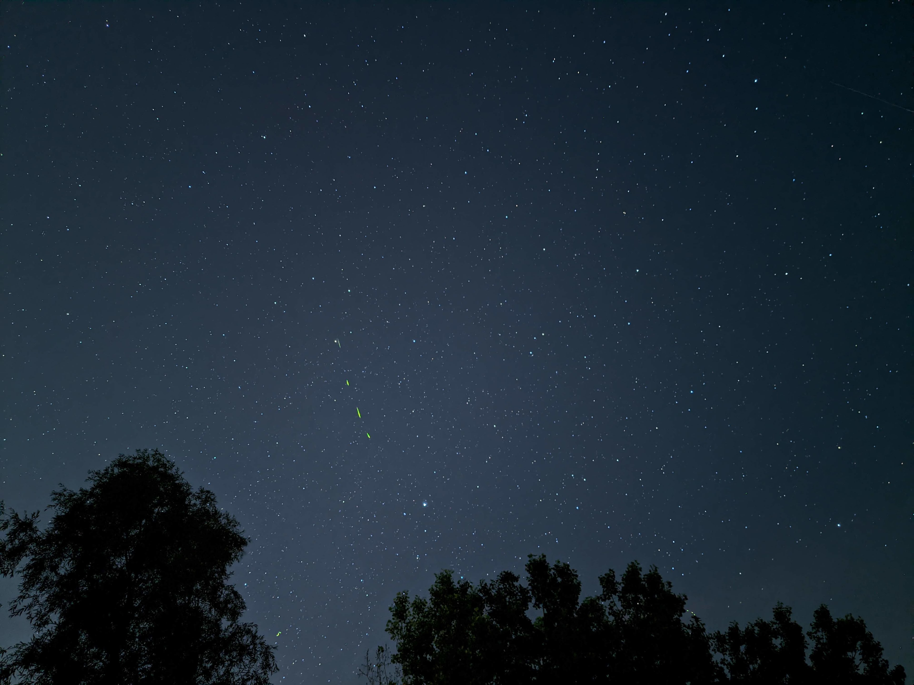 There is a clear view of the sky which is great for night shots in any direction.  