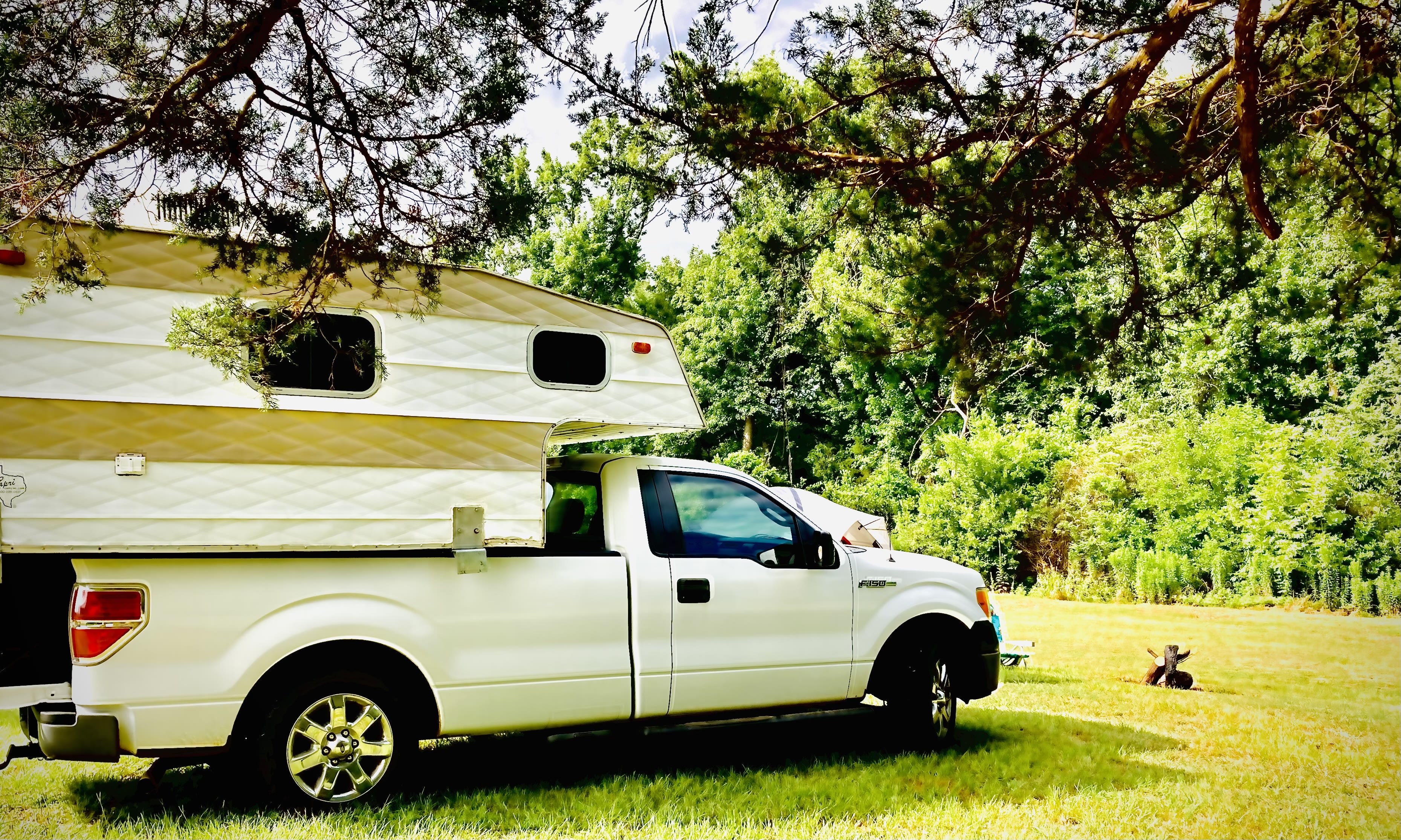 RV/Van camping by Tyler State Park