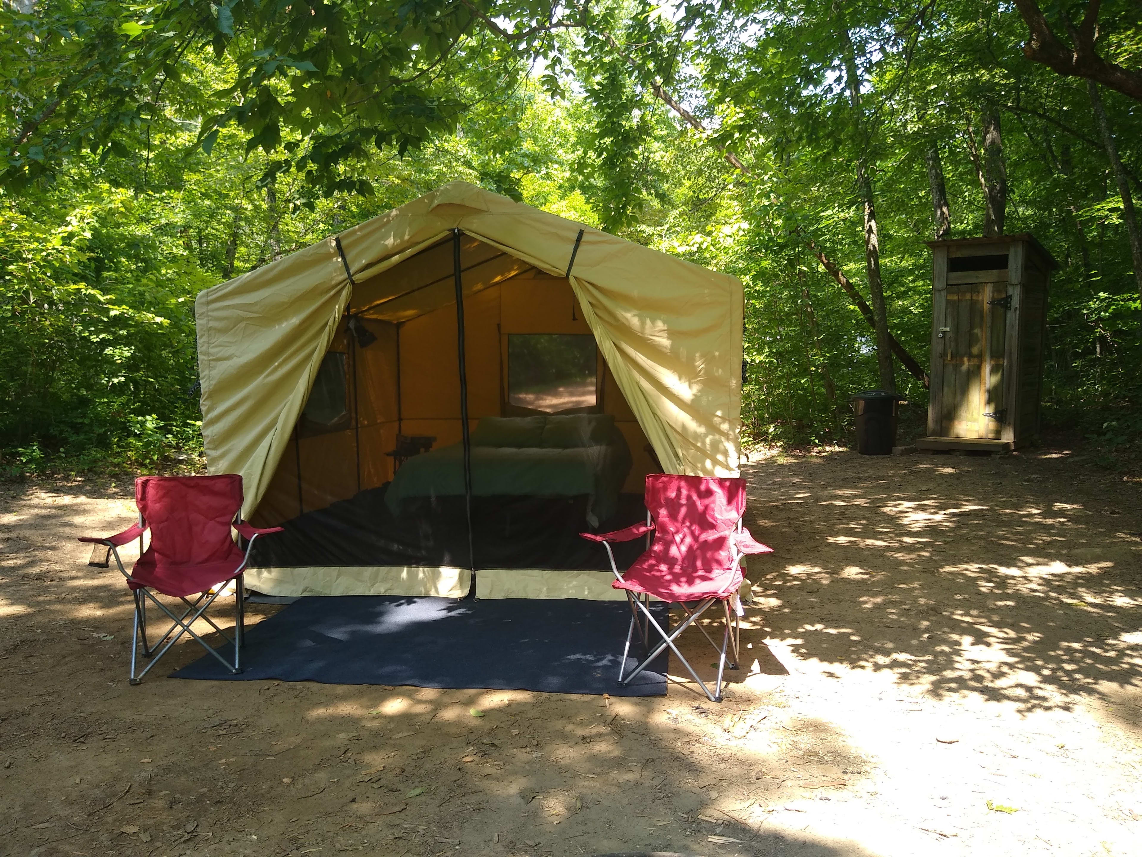 The glamping tent