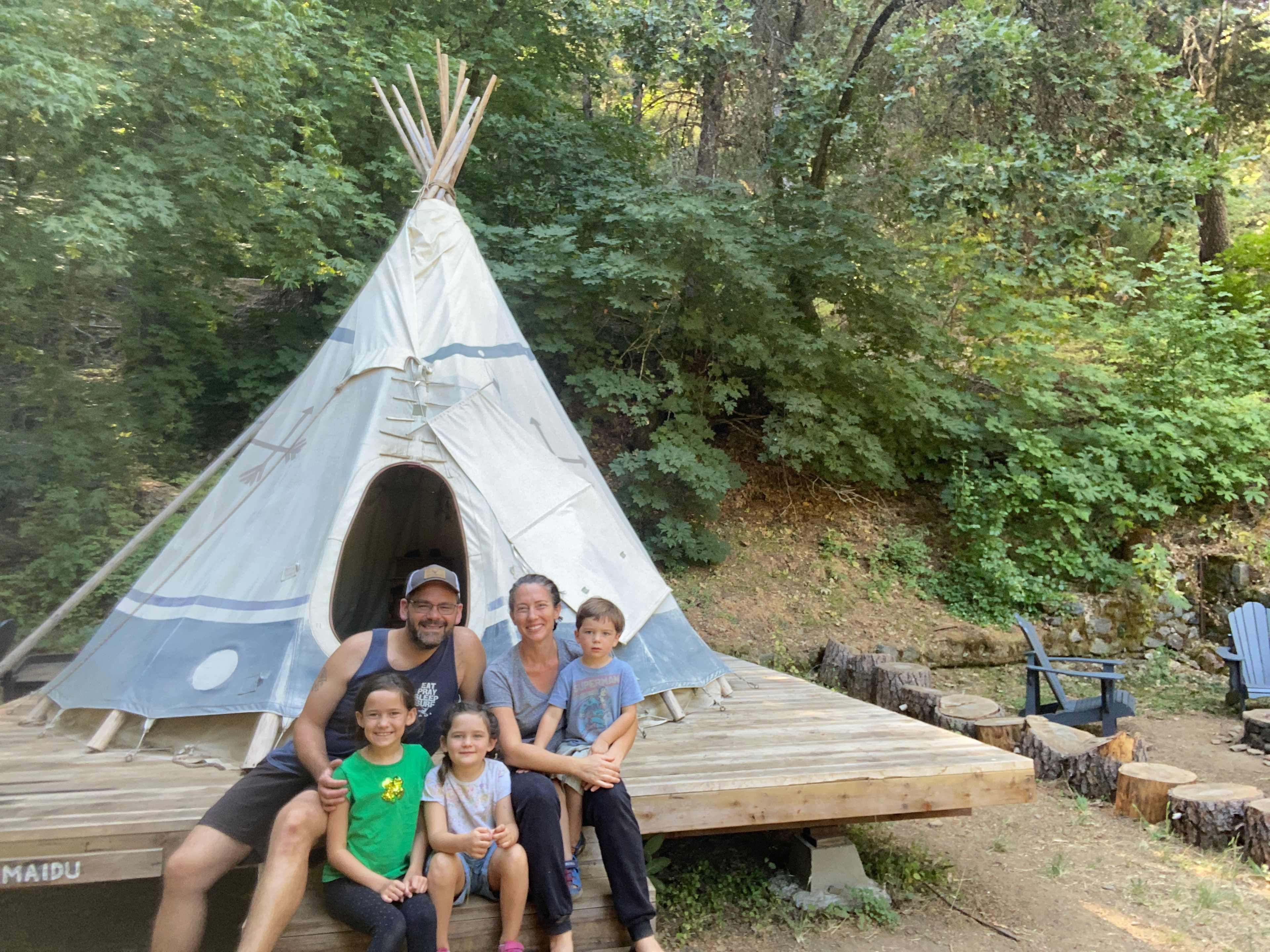 We kept the teepee a surprise and our kids were so excited when they saw it 
