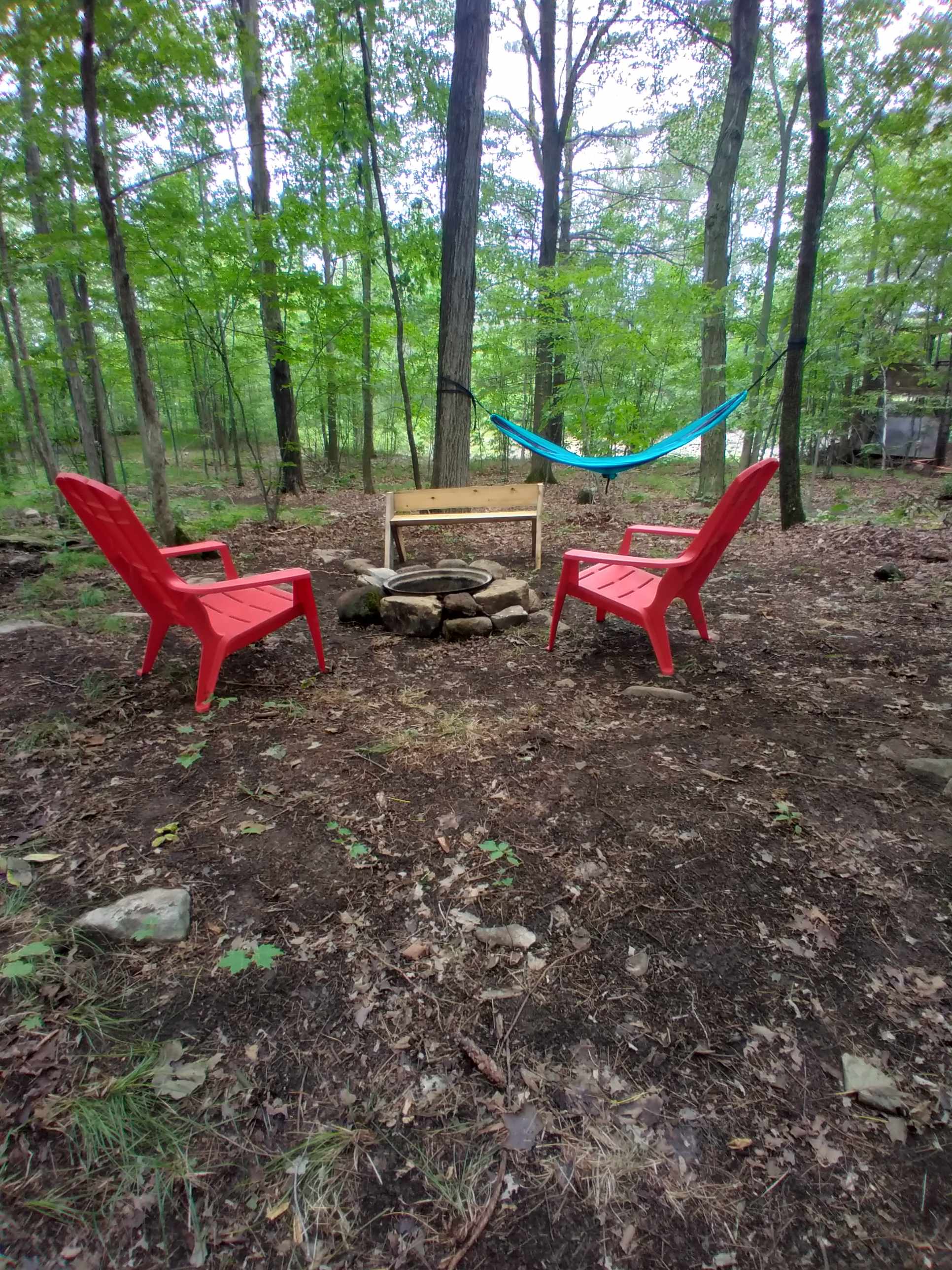 Relax by the fire or take a nap in the hammock.