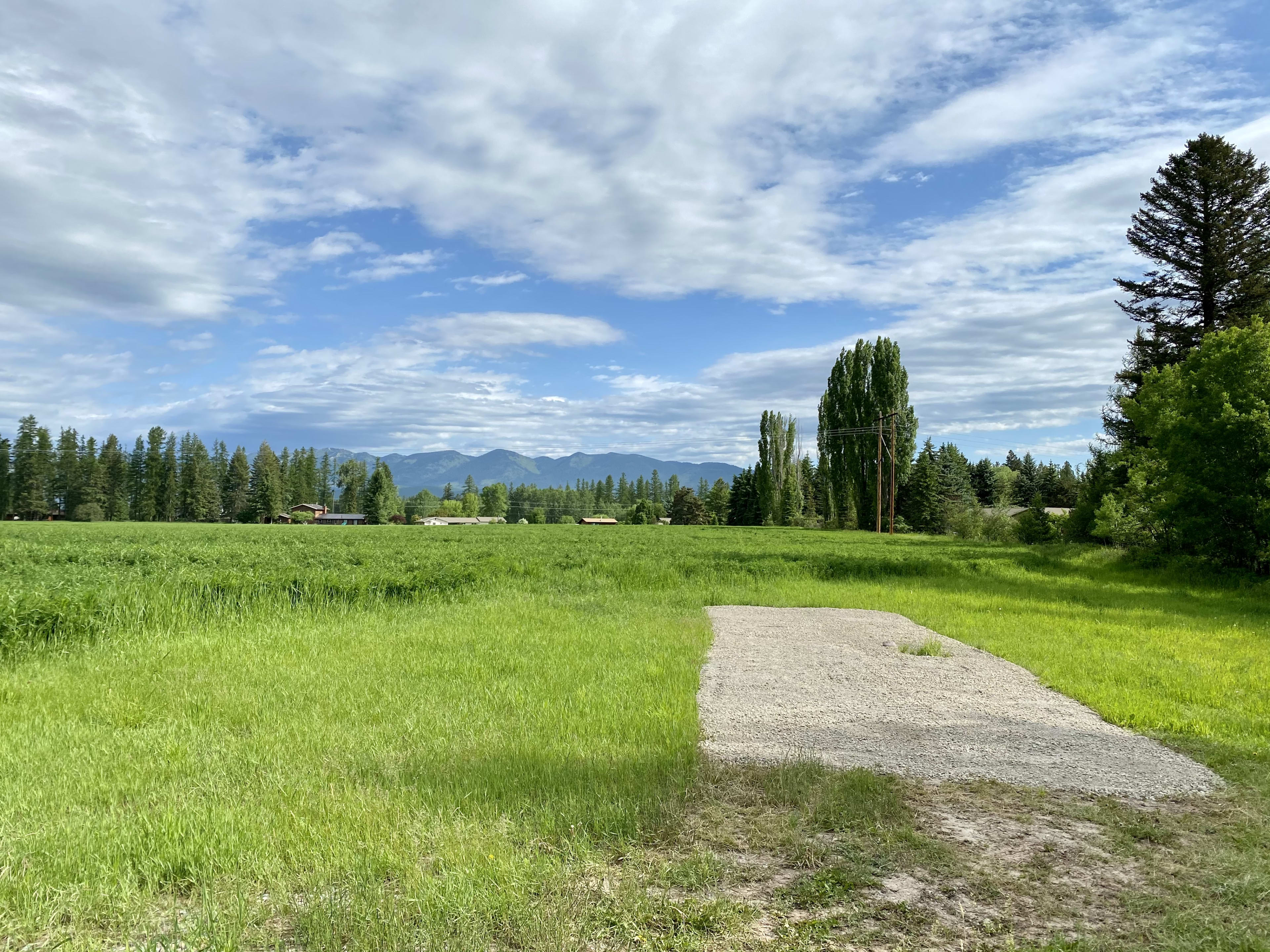 Parking site with views of the Whitefish Range.