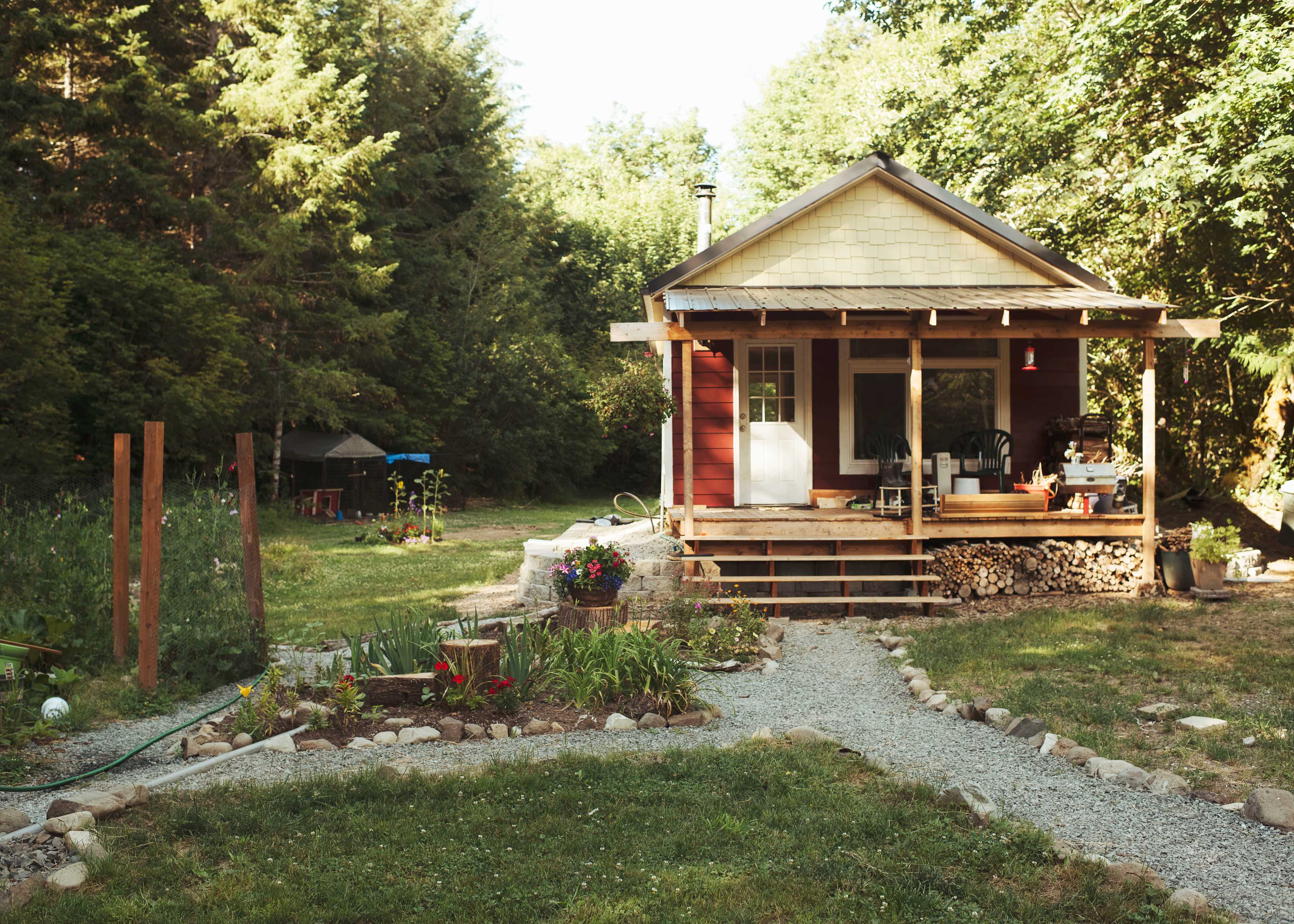 The hosts also have a personal cabin on the property.