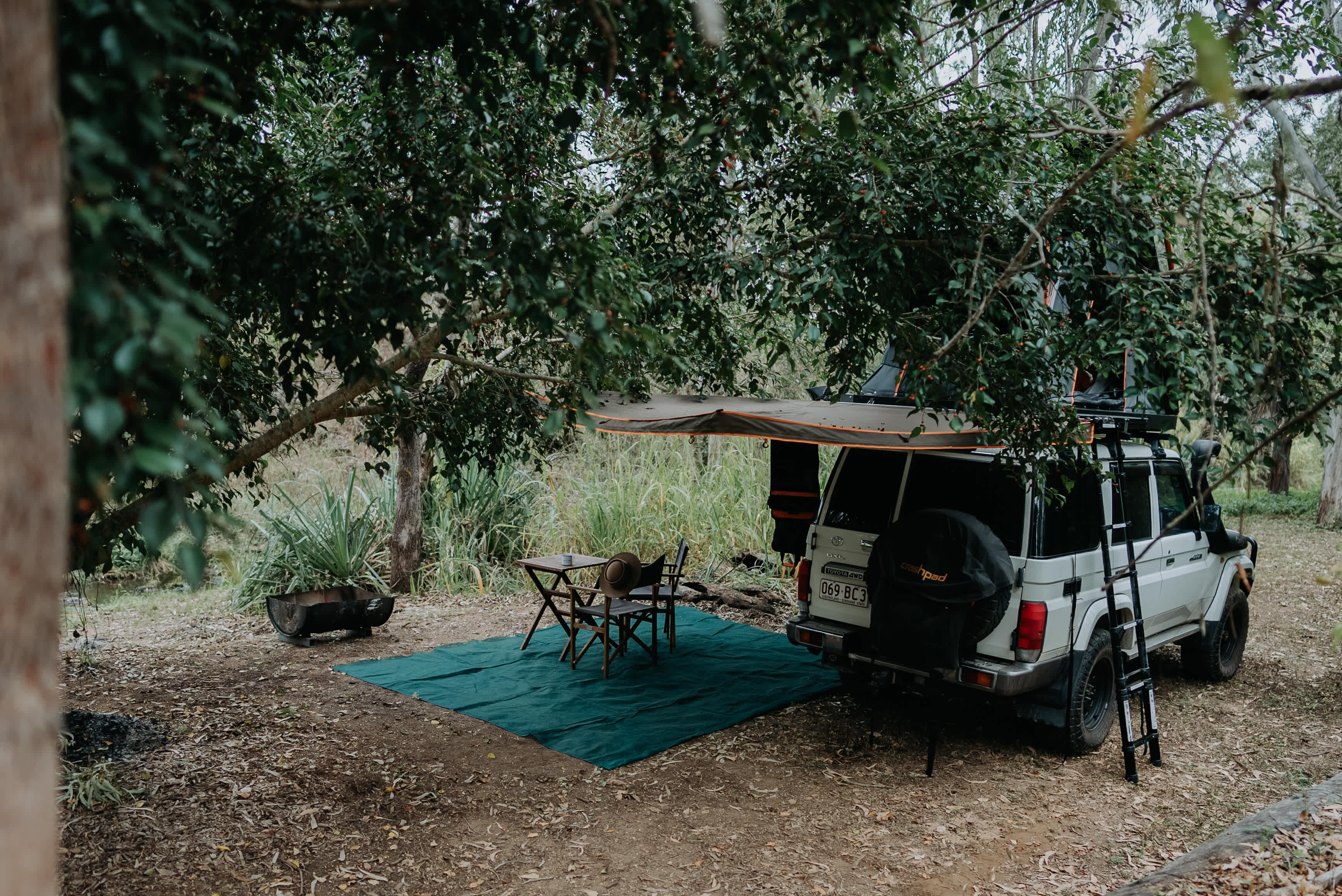 Our campsite in the morning