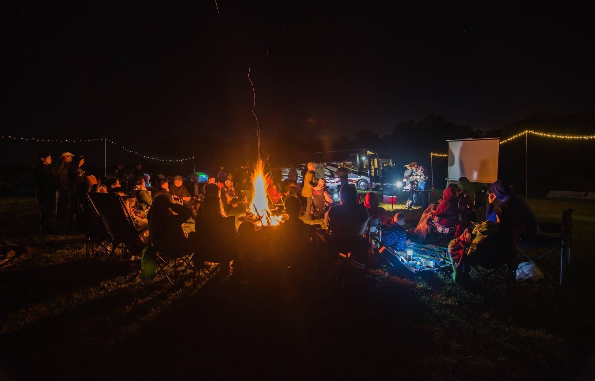 group campfires on the weekends