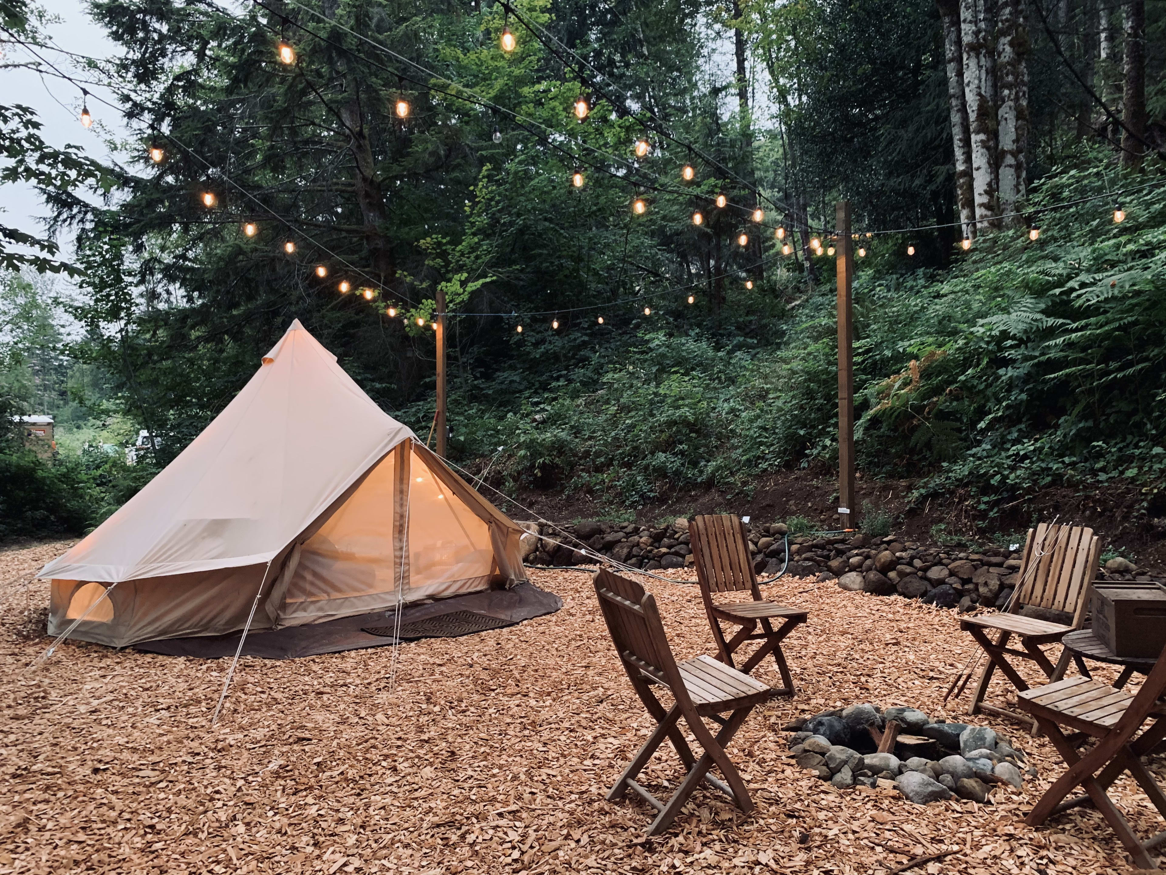 Glamping Private North Bend Stay!