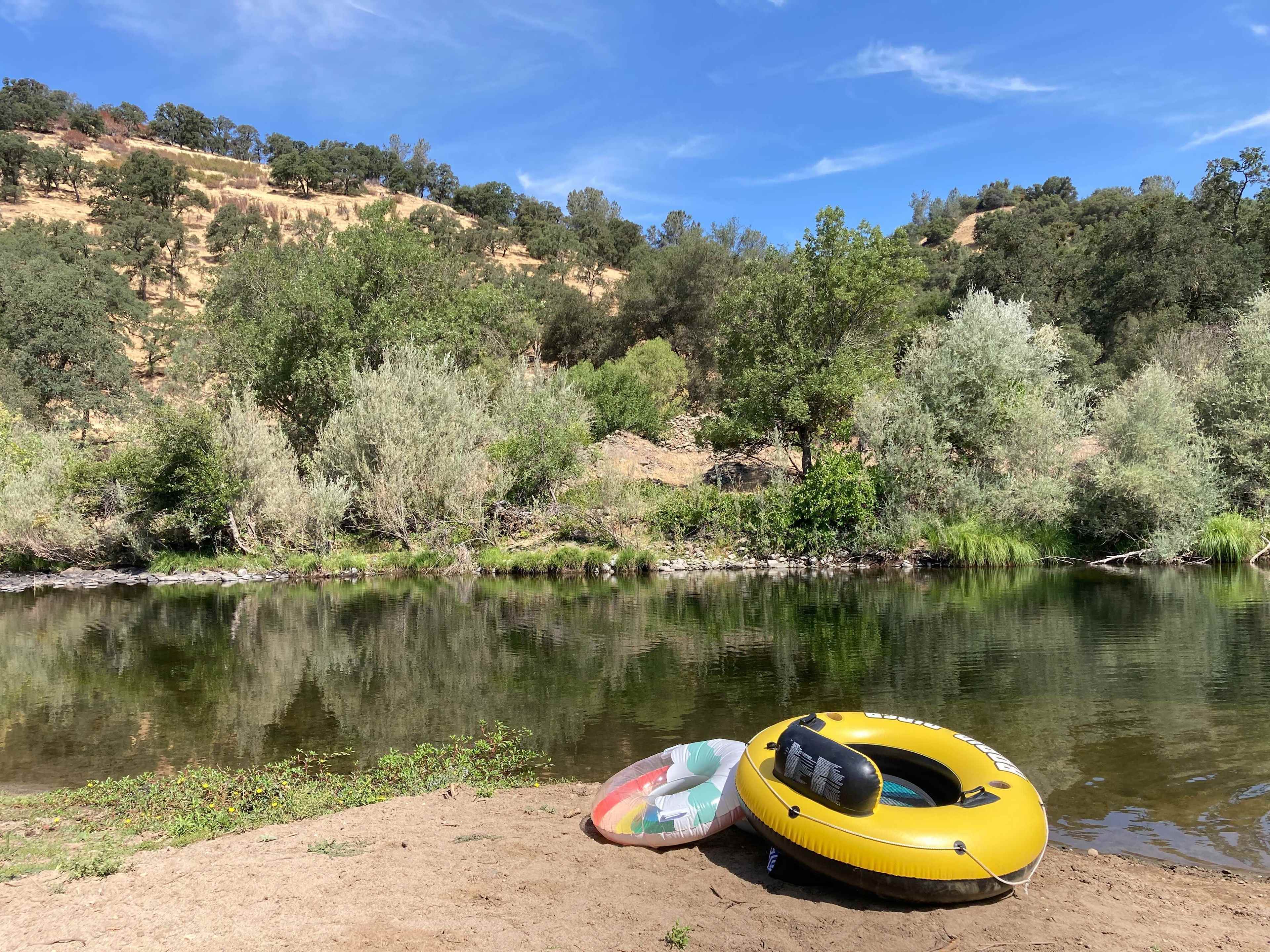 Swimming hole access point.
