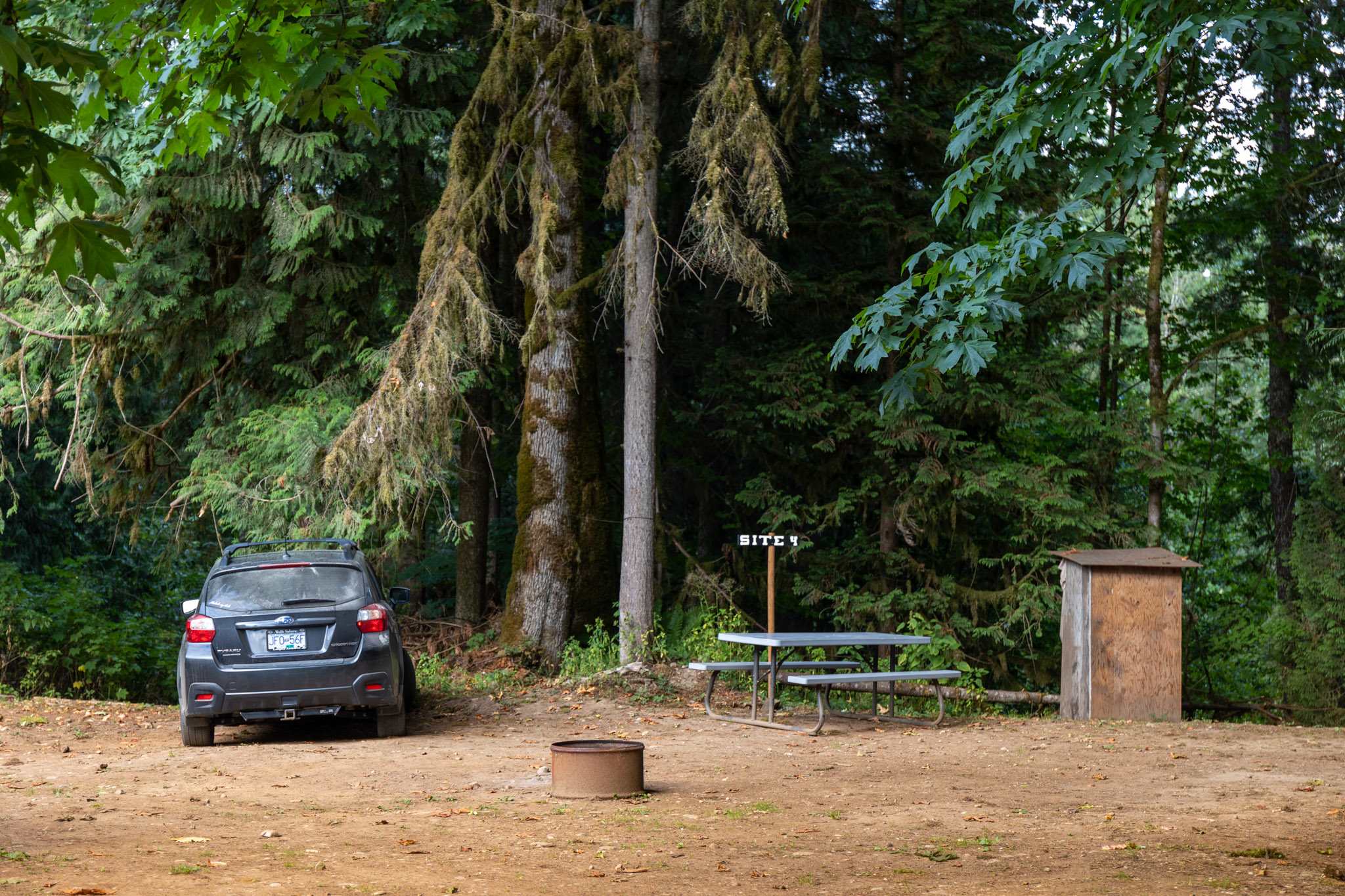 Our camp. Comes with composting outhouse, picnic table, and fire pit. 