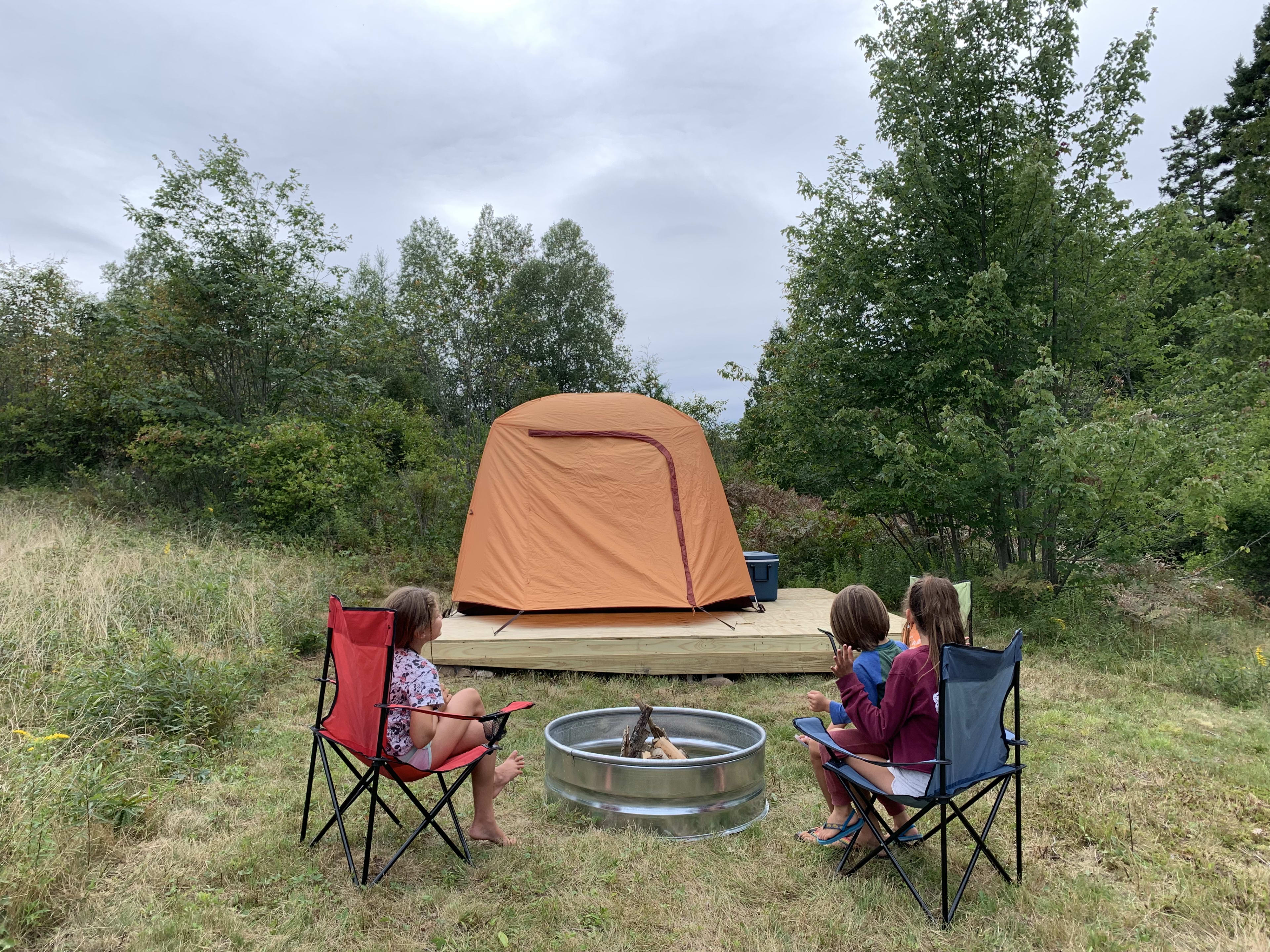 Camp on Birch Harbor Berry Field