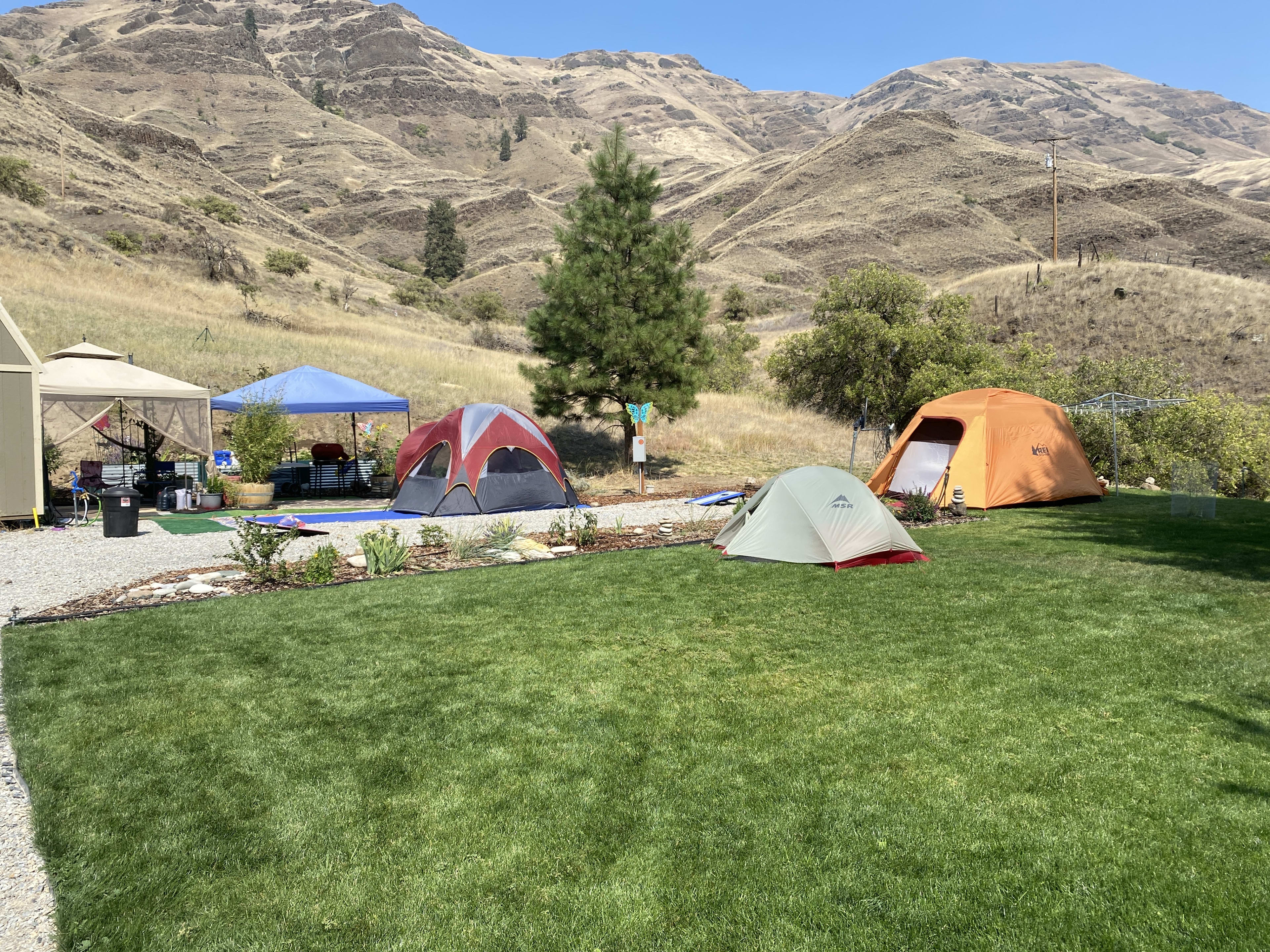 Tent site with RV rental only