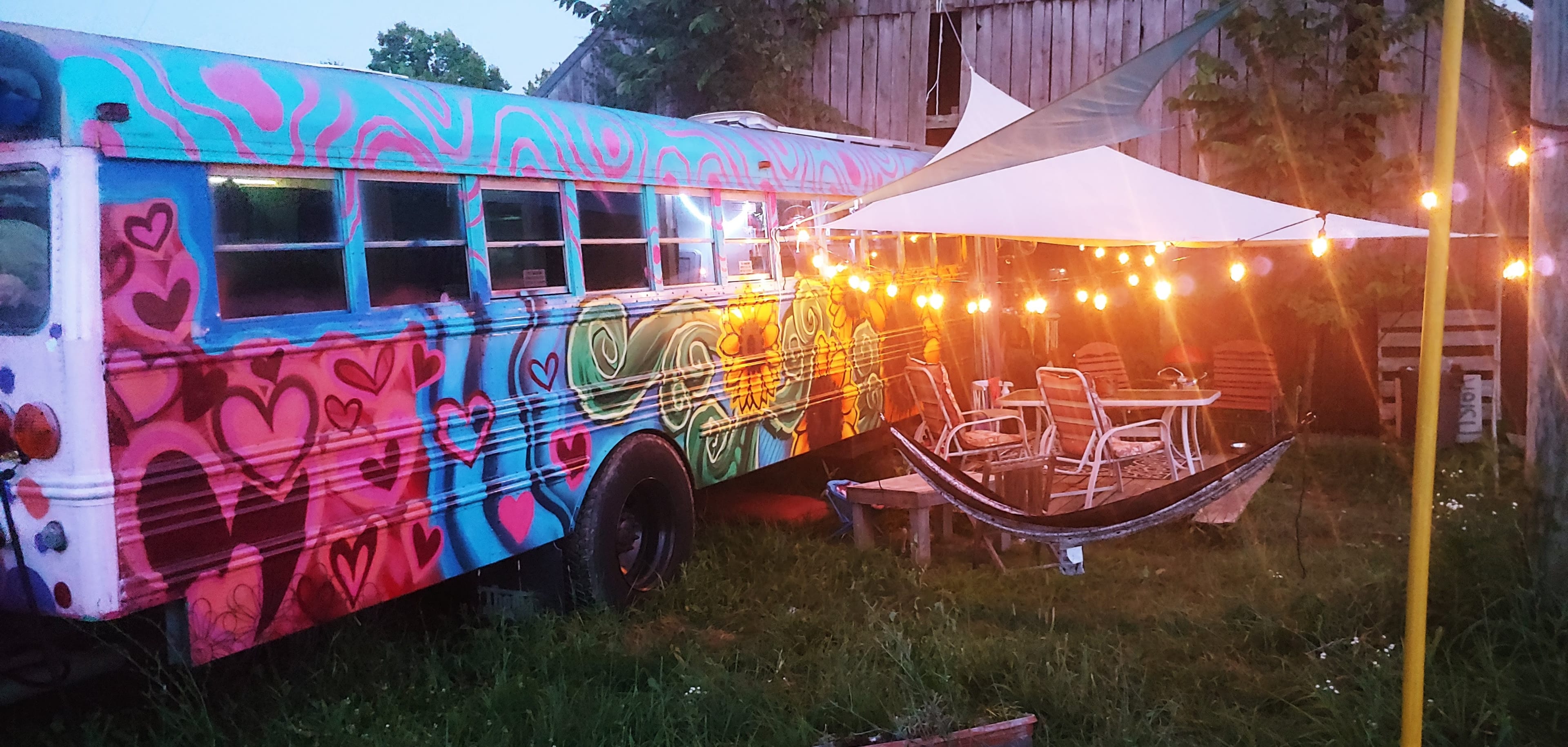Love Bus on Earthjoy Adventure Farm