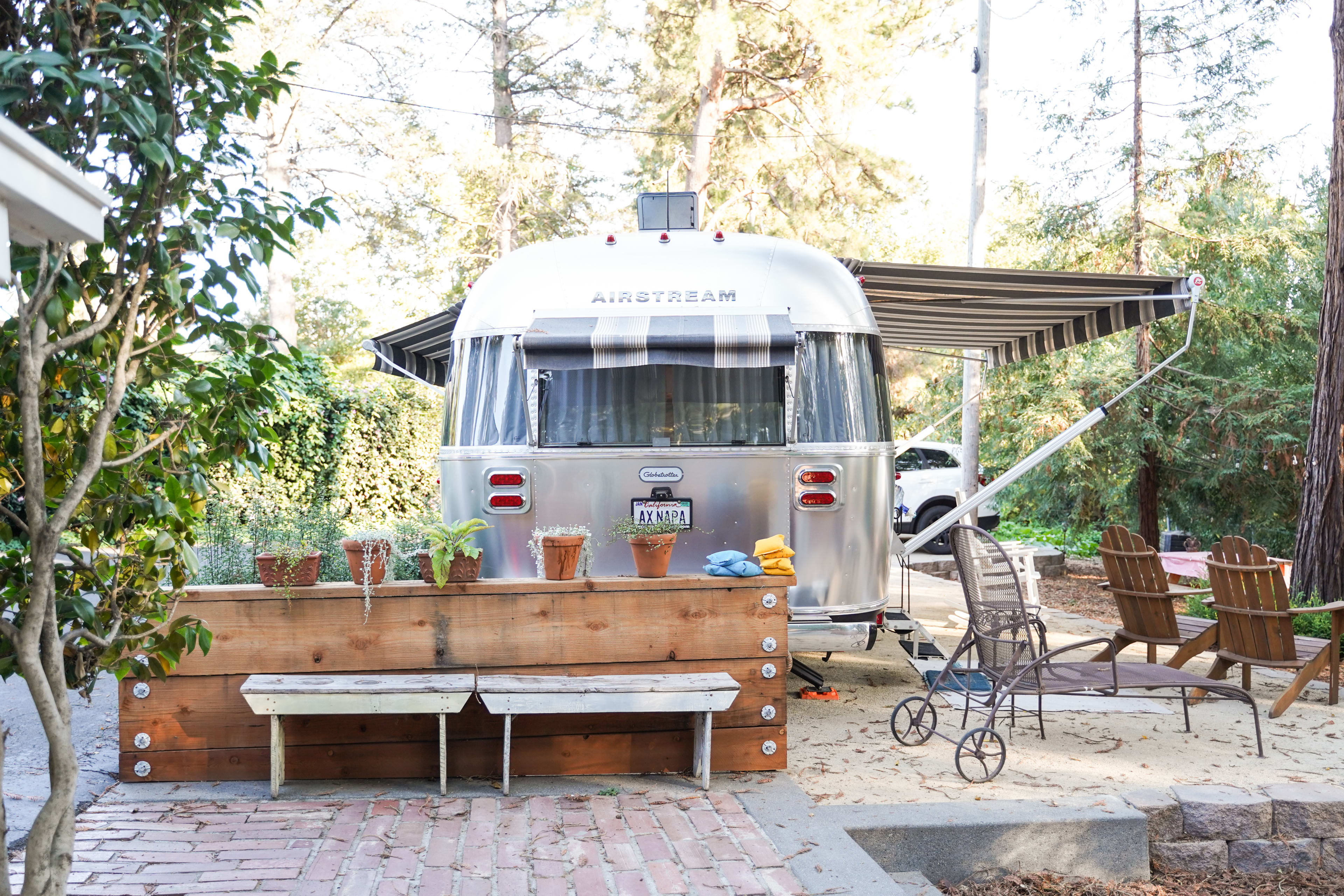 We loved how many seating options there were available outside the Airstream on the property.