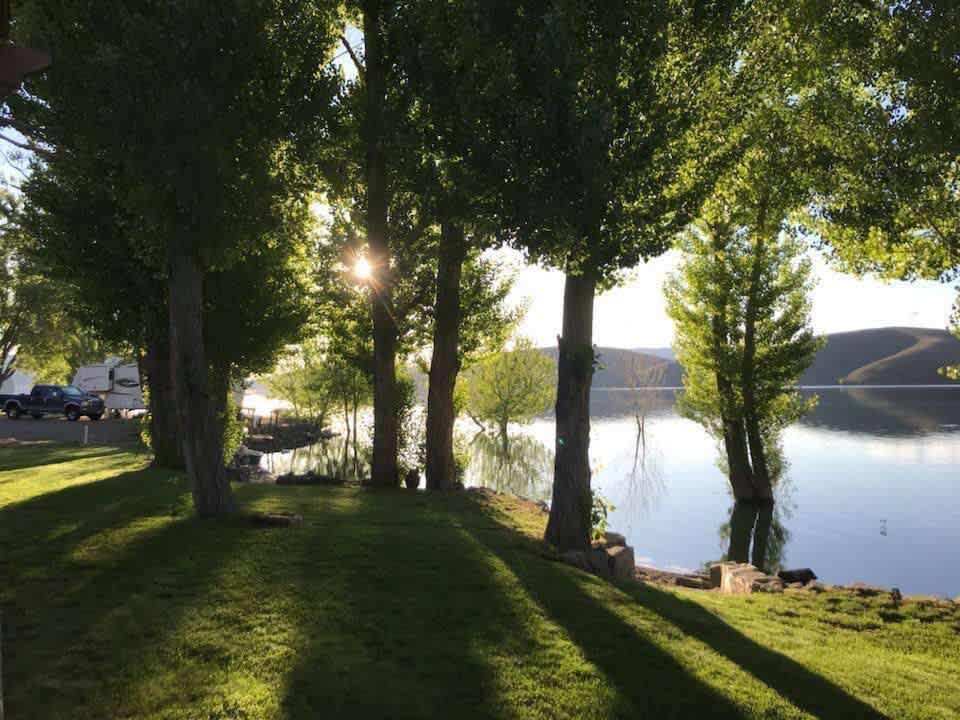 This picture was taken in front of the Brownhouse adjacent to the campground. One early morning.