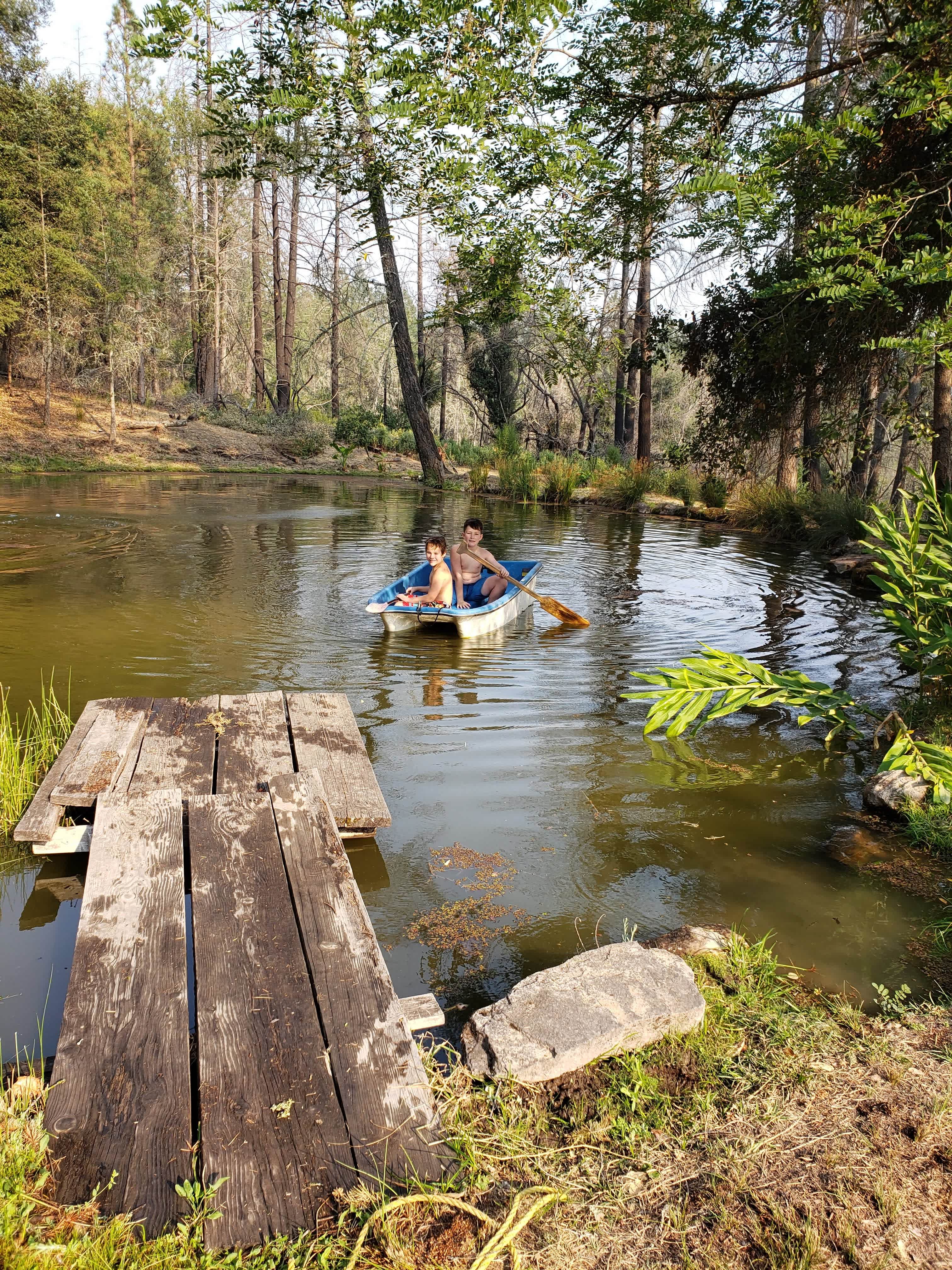 Small row boat included for your use
