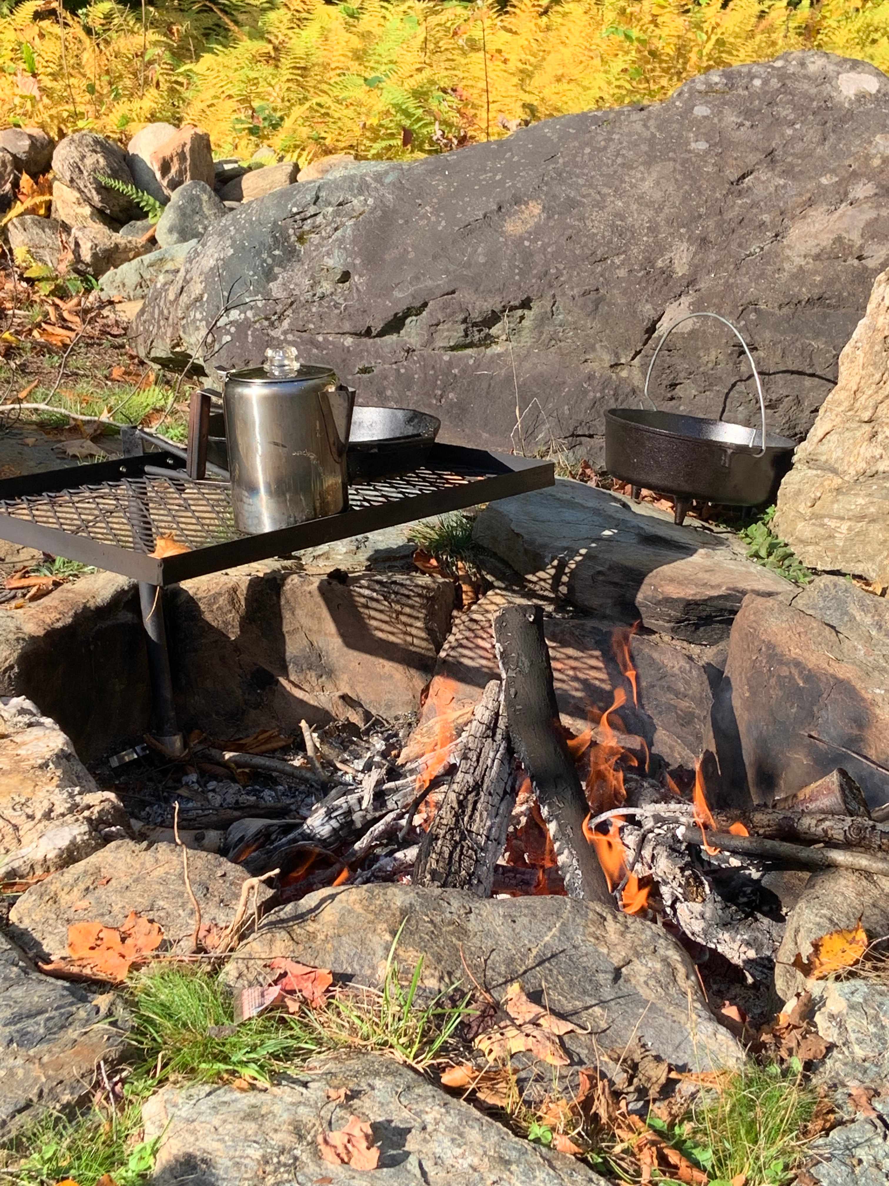 In ground fire pit, which we loved 