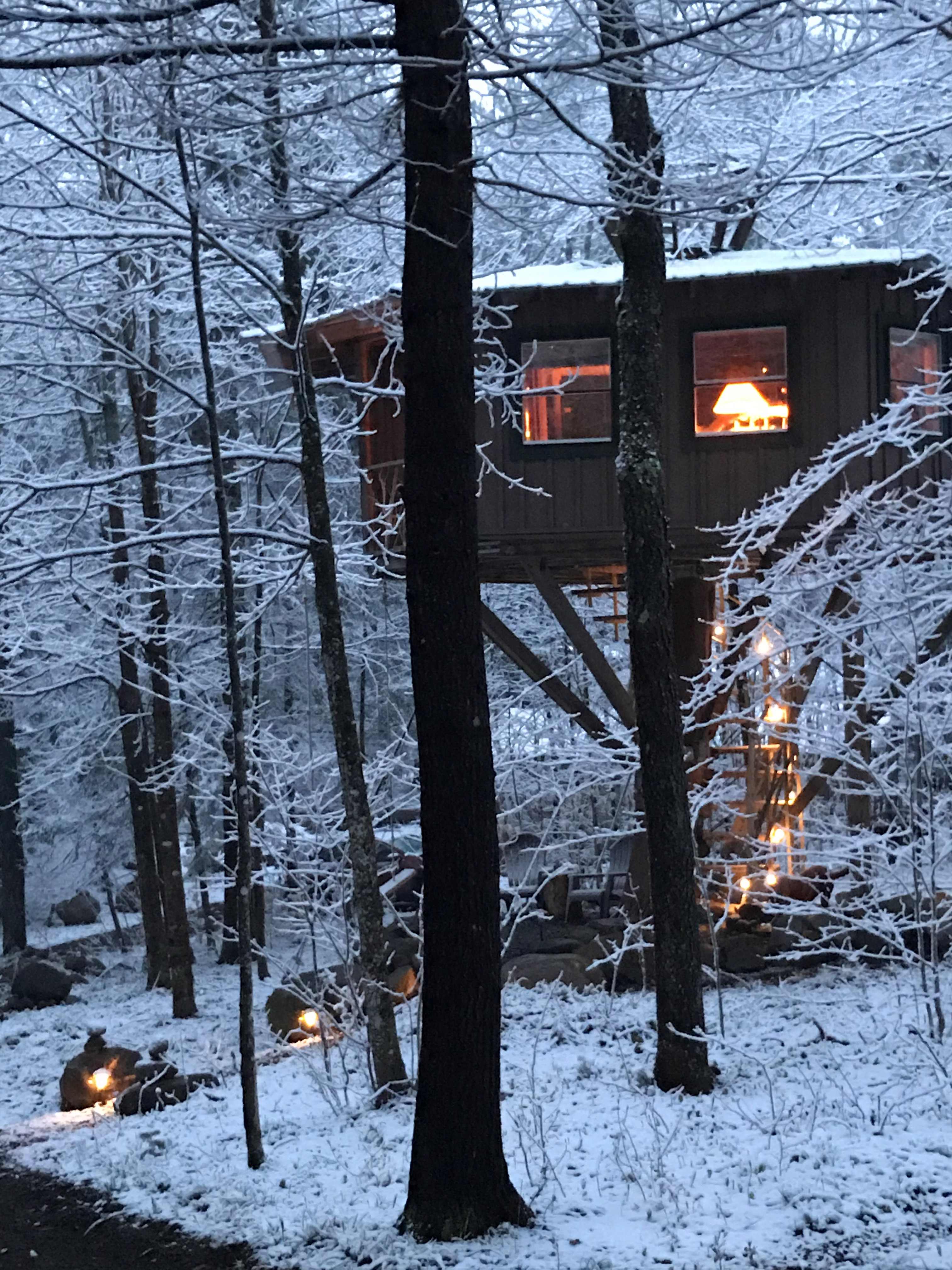 Soooo magical in the winter, come snowshoe or ski our private trails.