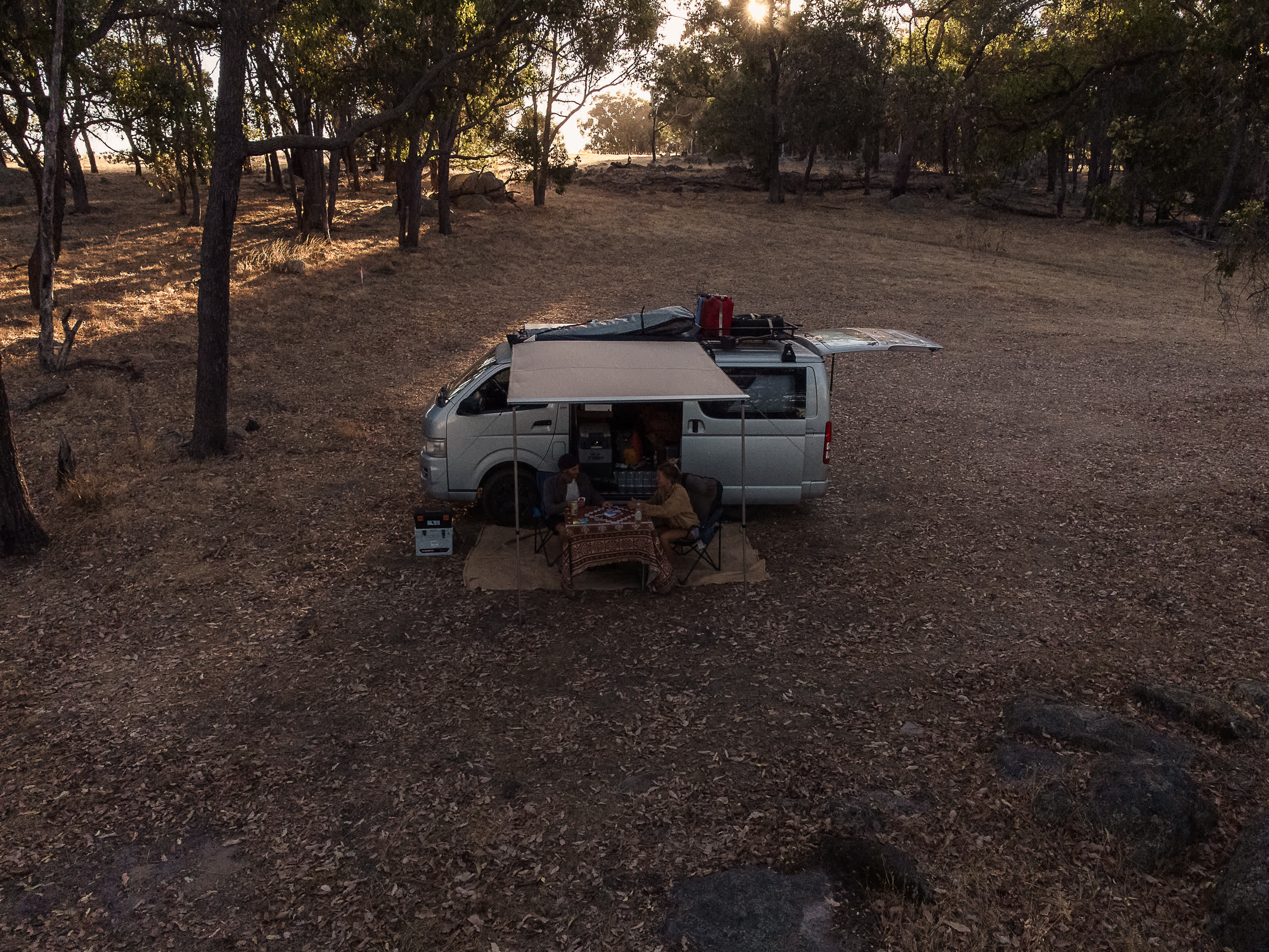 Ariel view of our campsite 