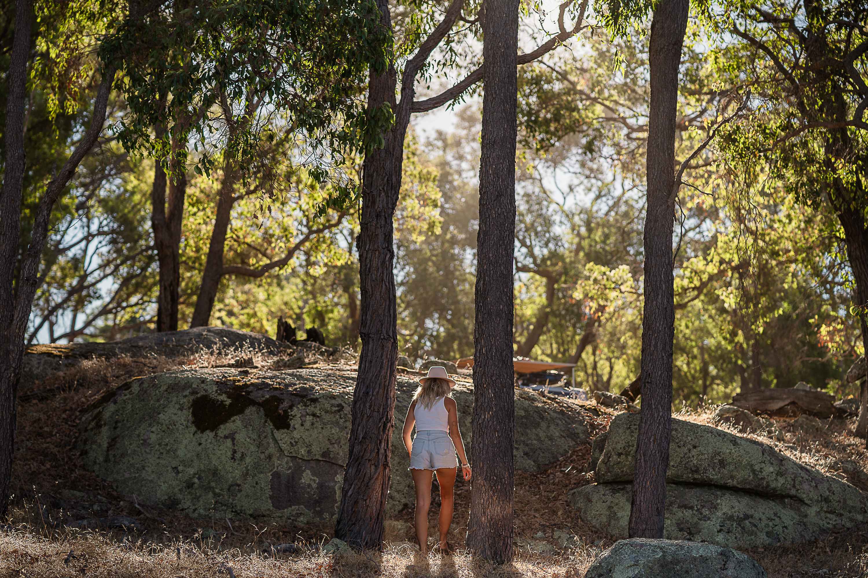Exploring the big boulders 