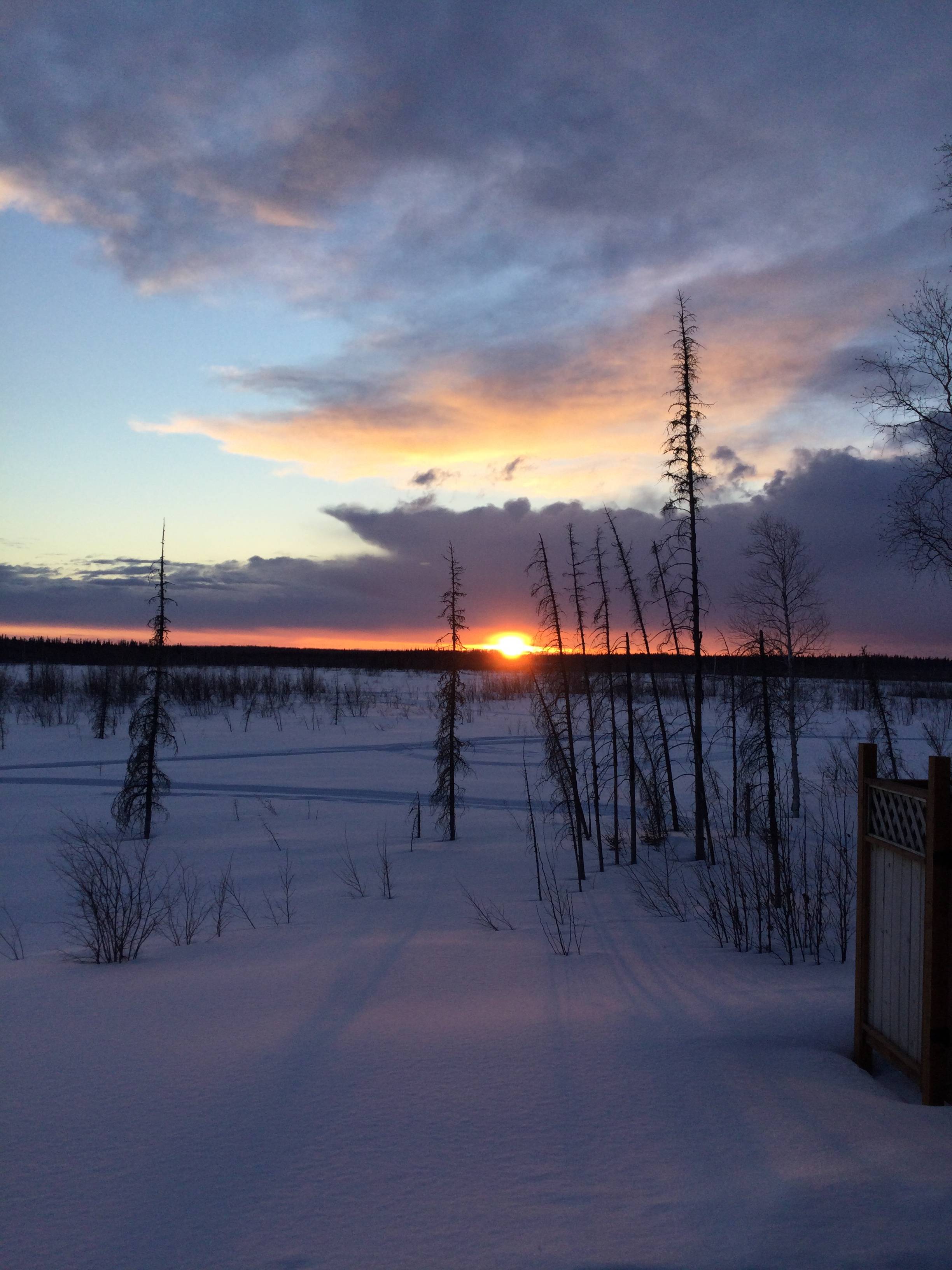 Sunset while sipping tea