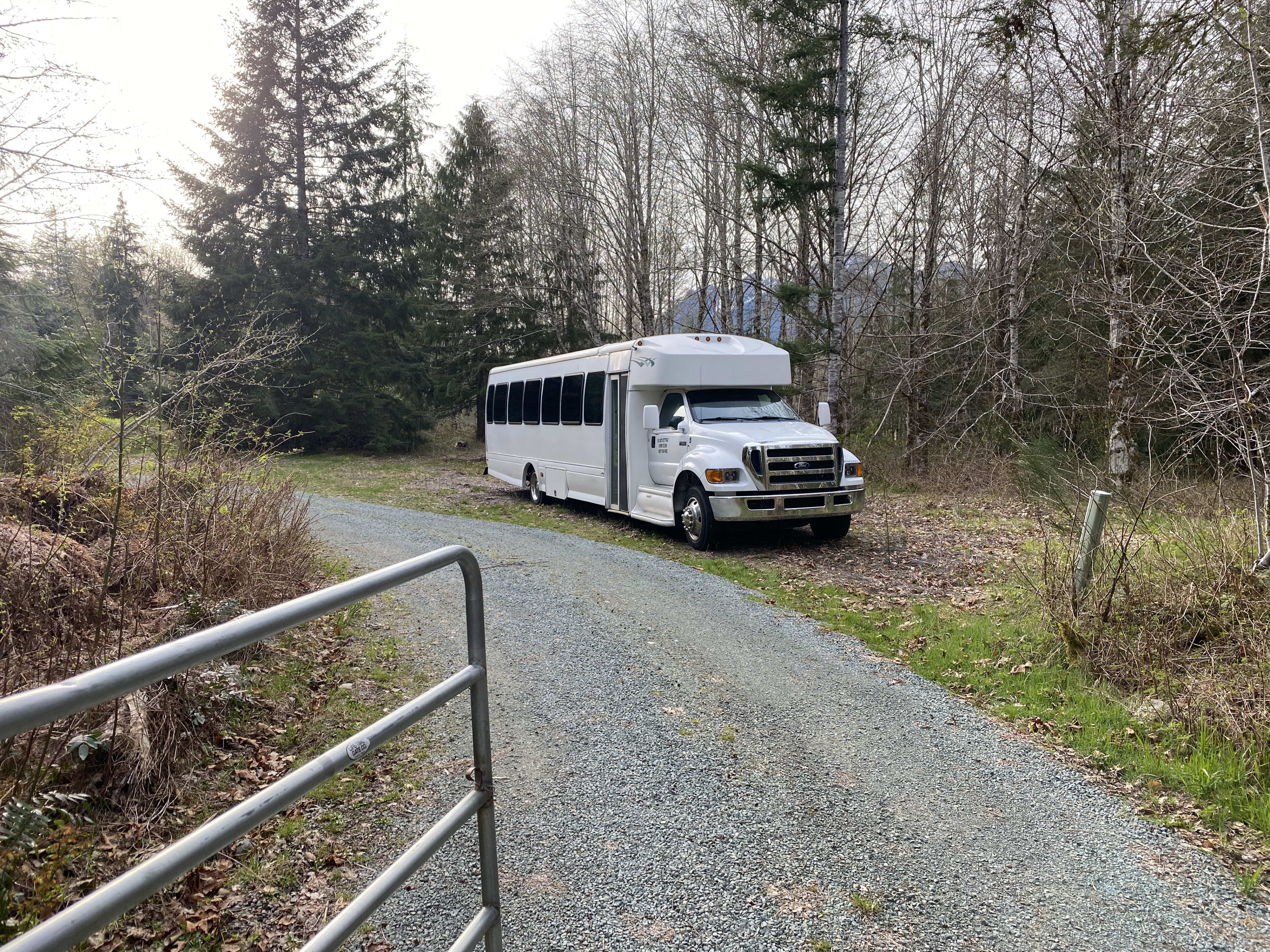 Spot is Near Entrance (Recent Guest's Bus Pictured)