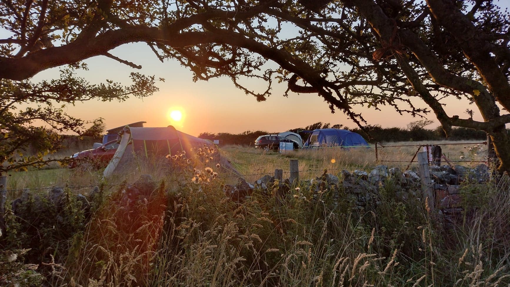 Amazing sunsets here at Plas Llanfair Meadow Camping