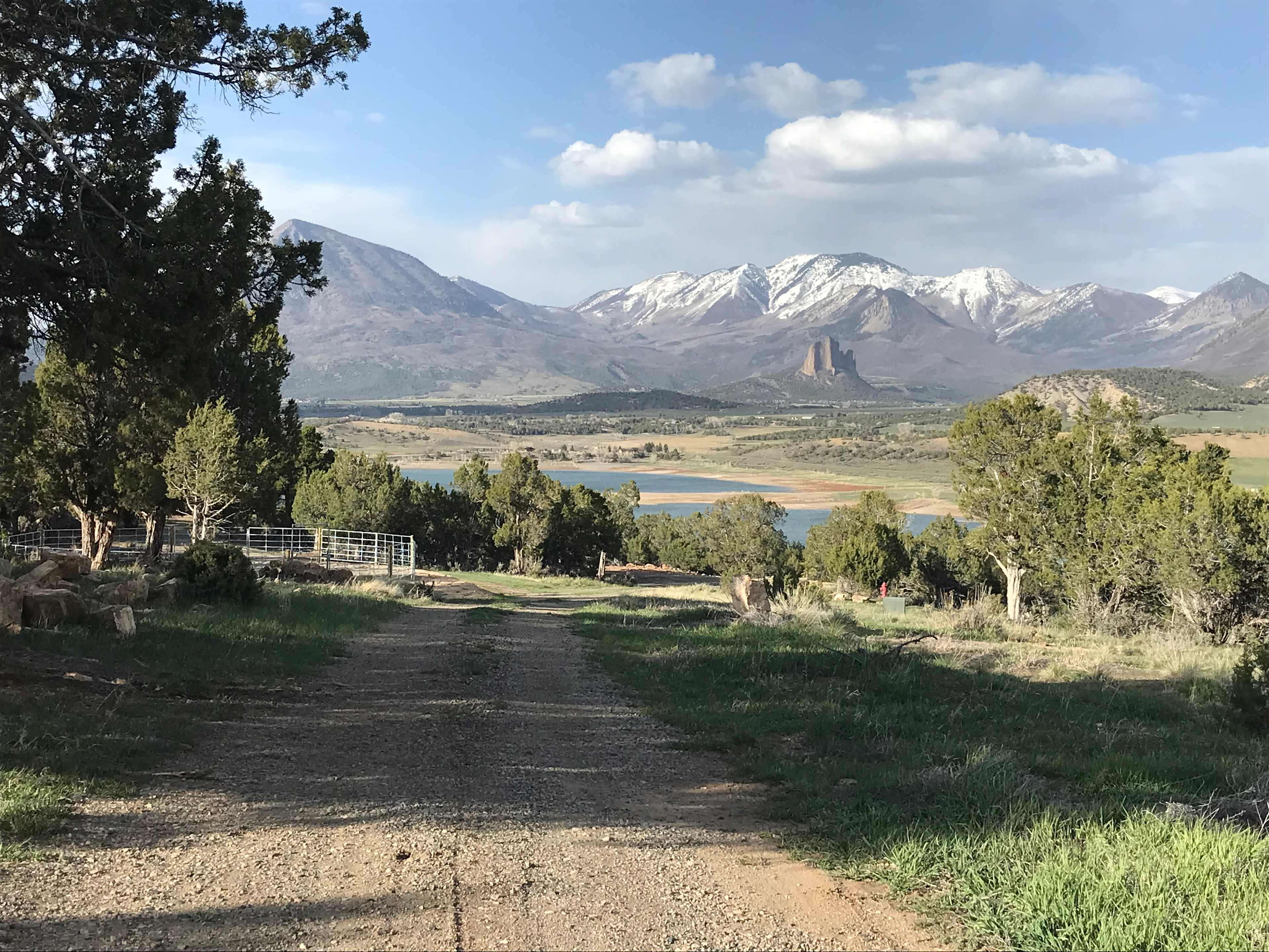 The driveway to campground