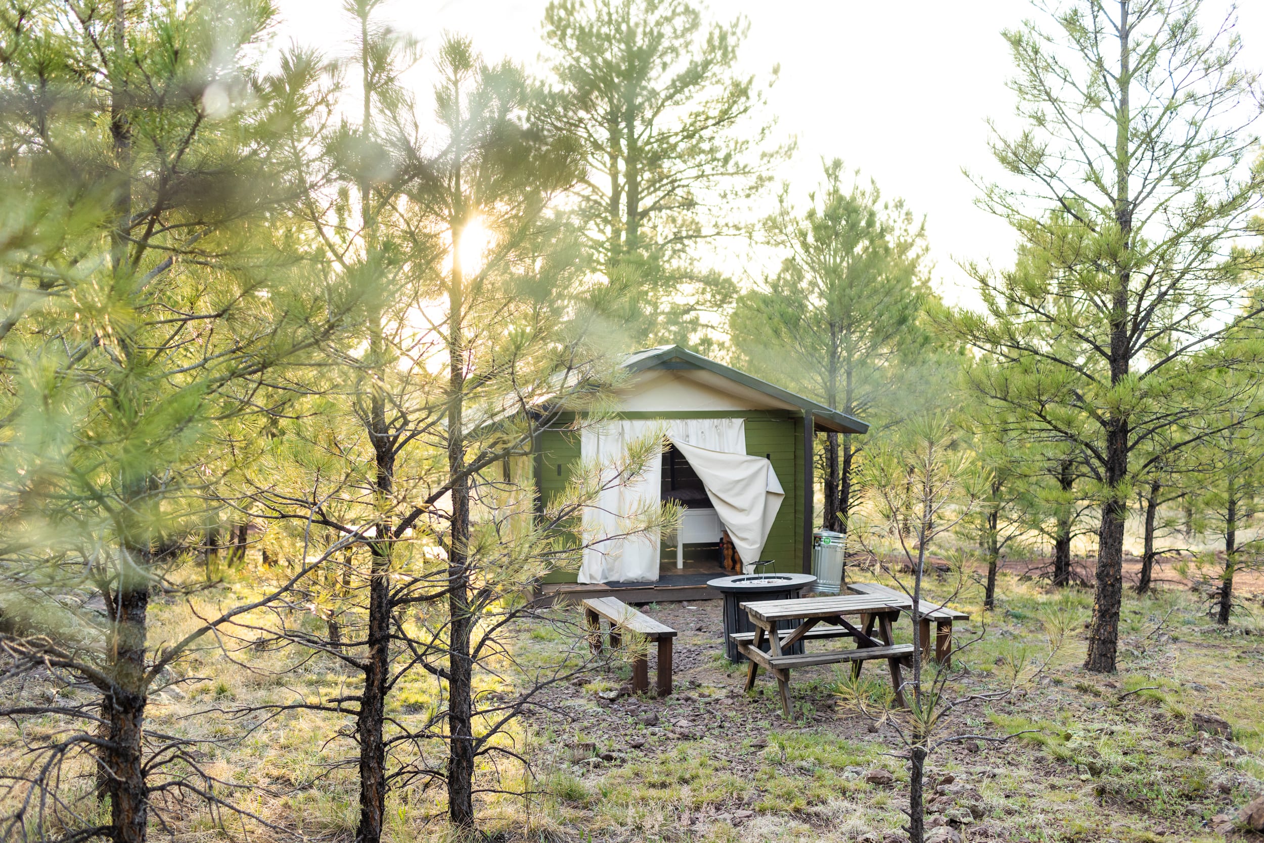 100% Off Grid Forest Glamping Cabin