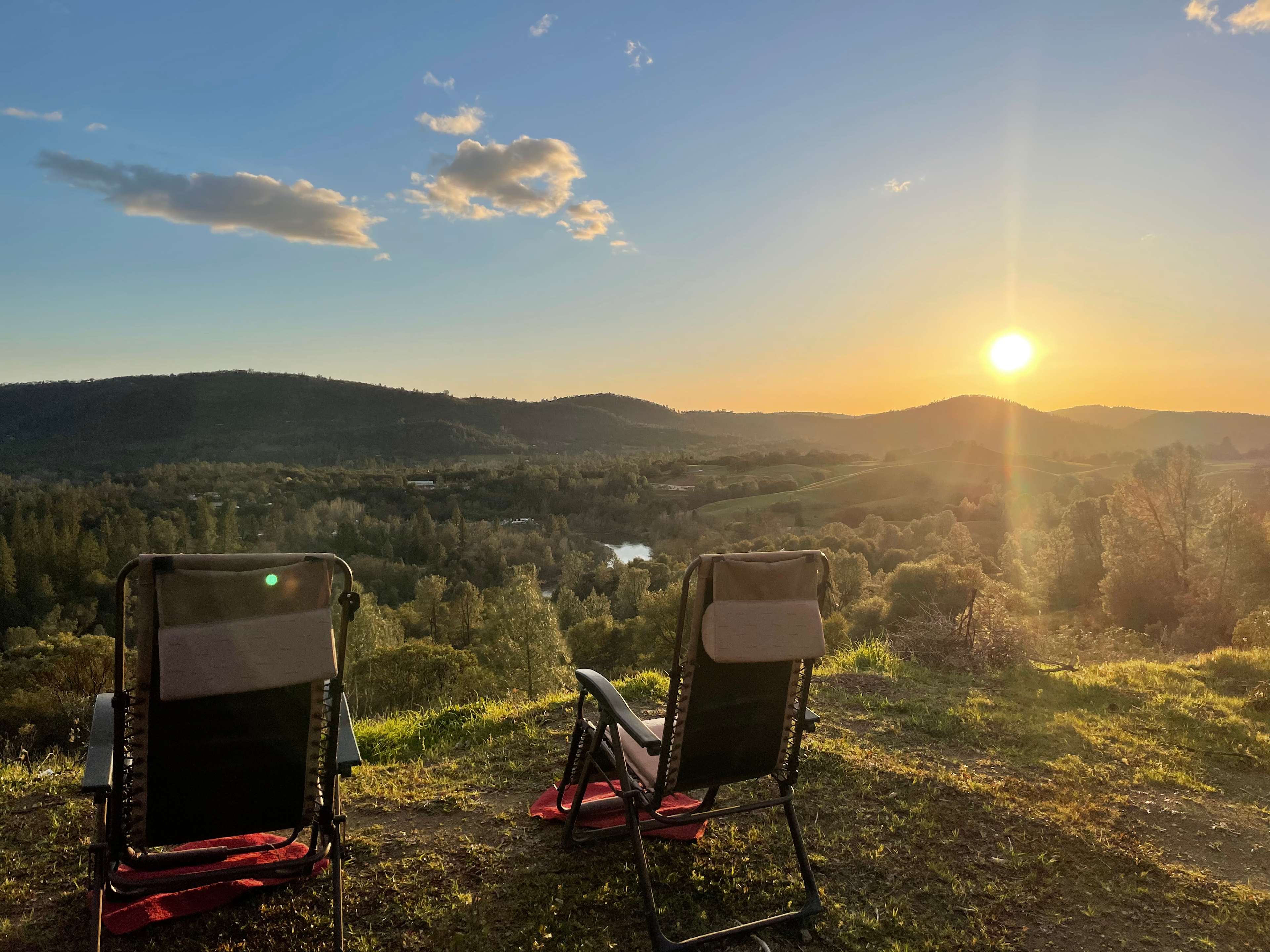 Enjoying a relaxing evening watching the sunset 