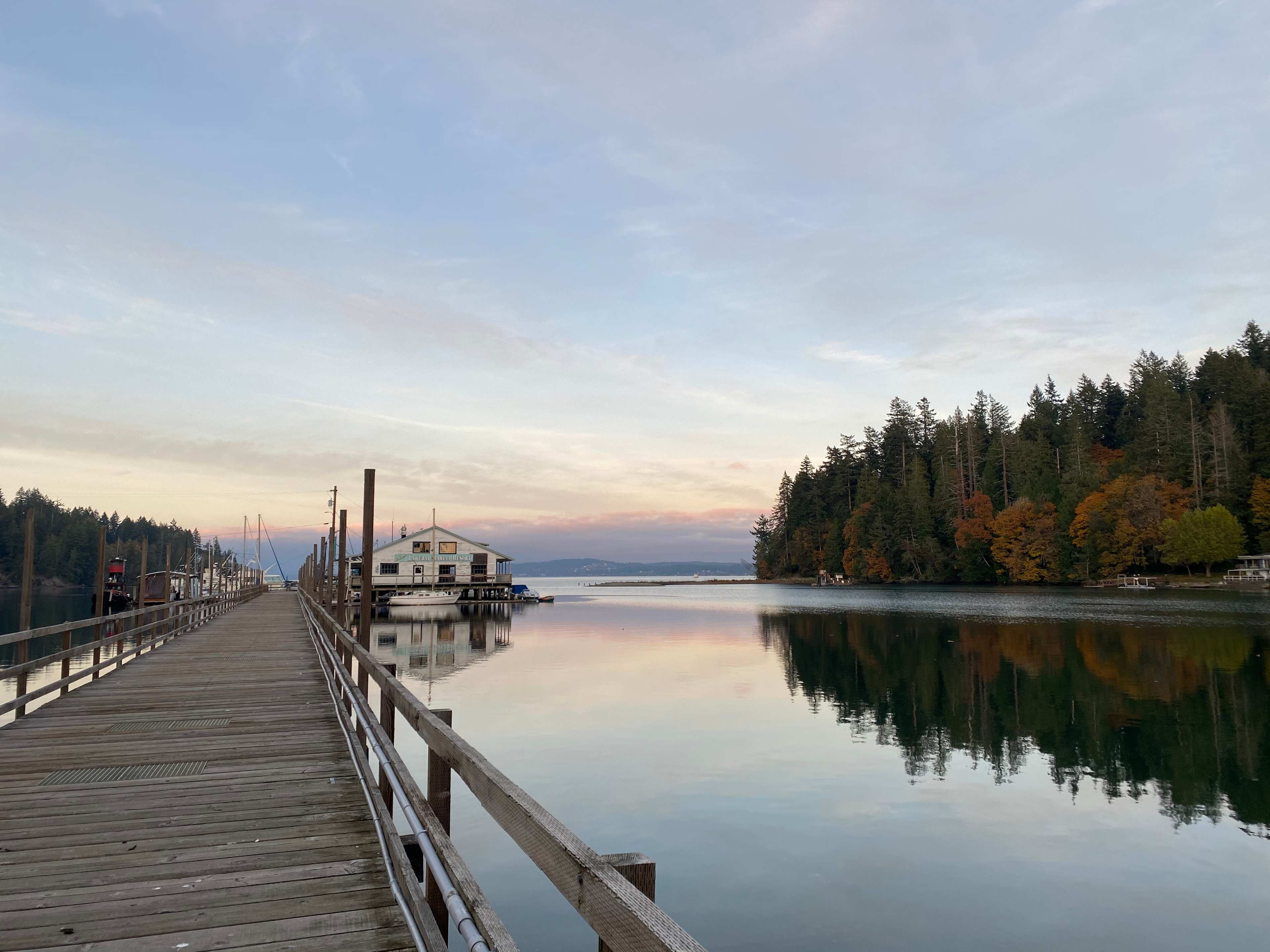 Lakebay Marina across the street from site.  Penrose State park on the right. 