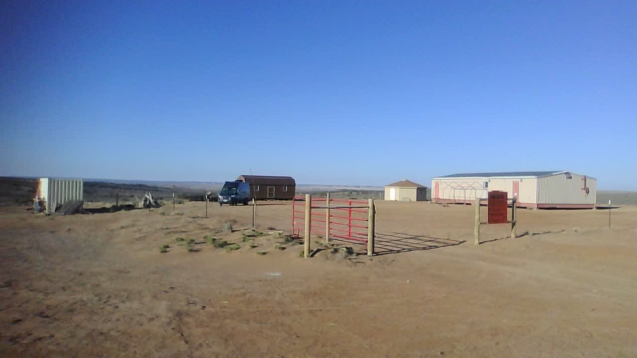 Entrance to property of HorseThief Campground. 