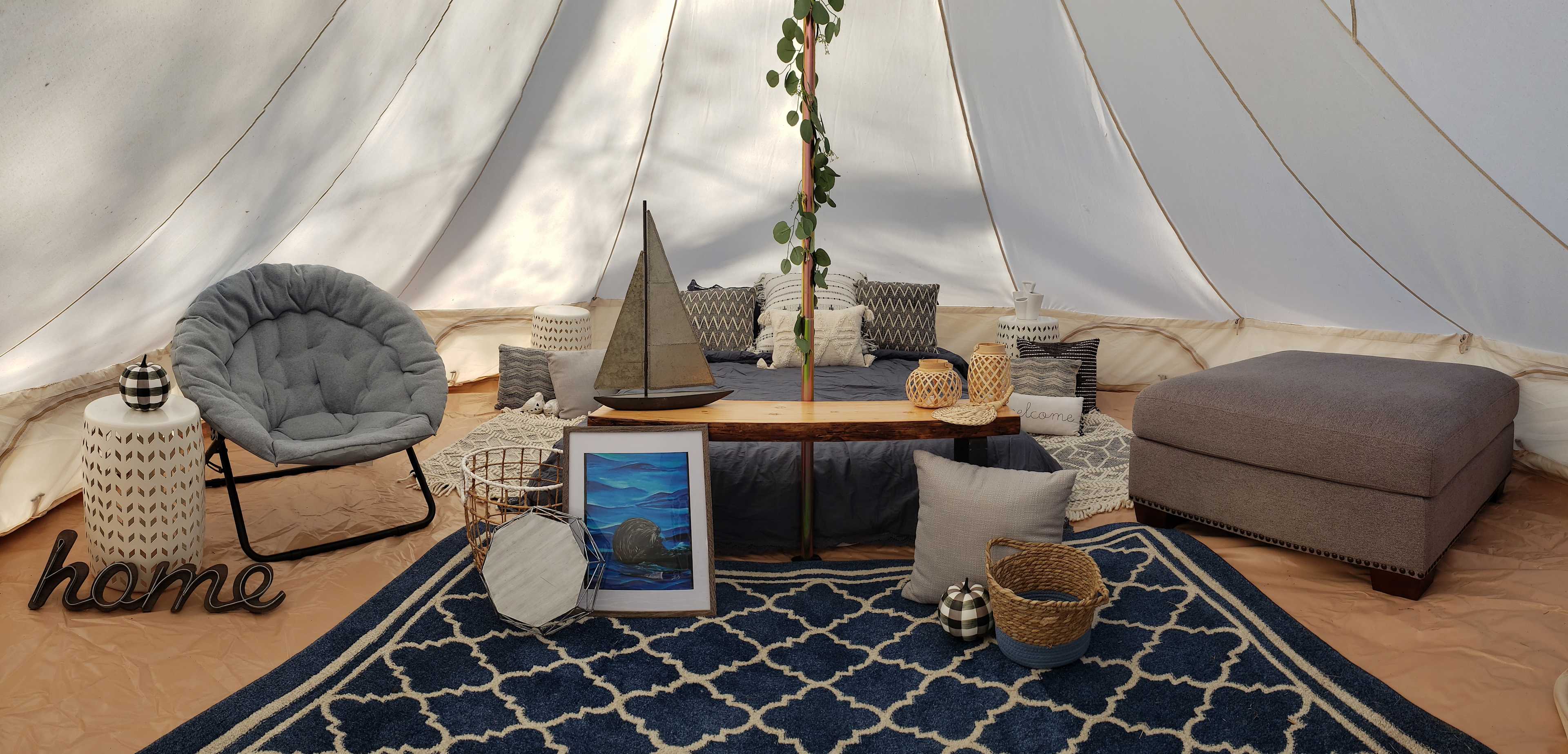 Inside the Matanuska Tent