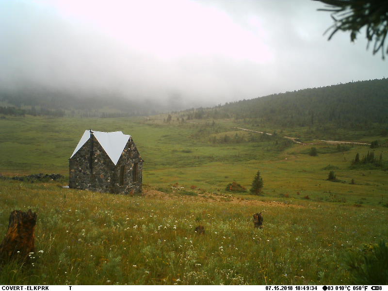 Stone Cabin in High Altitude Meadow