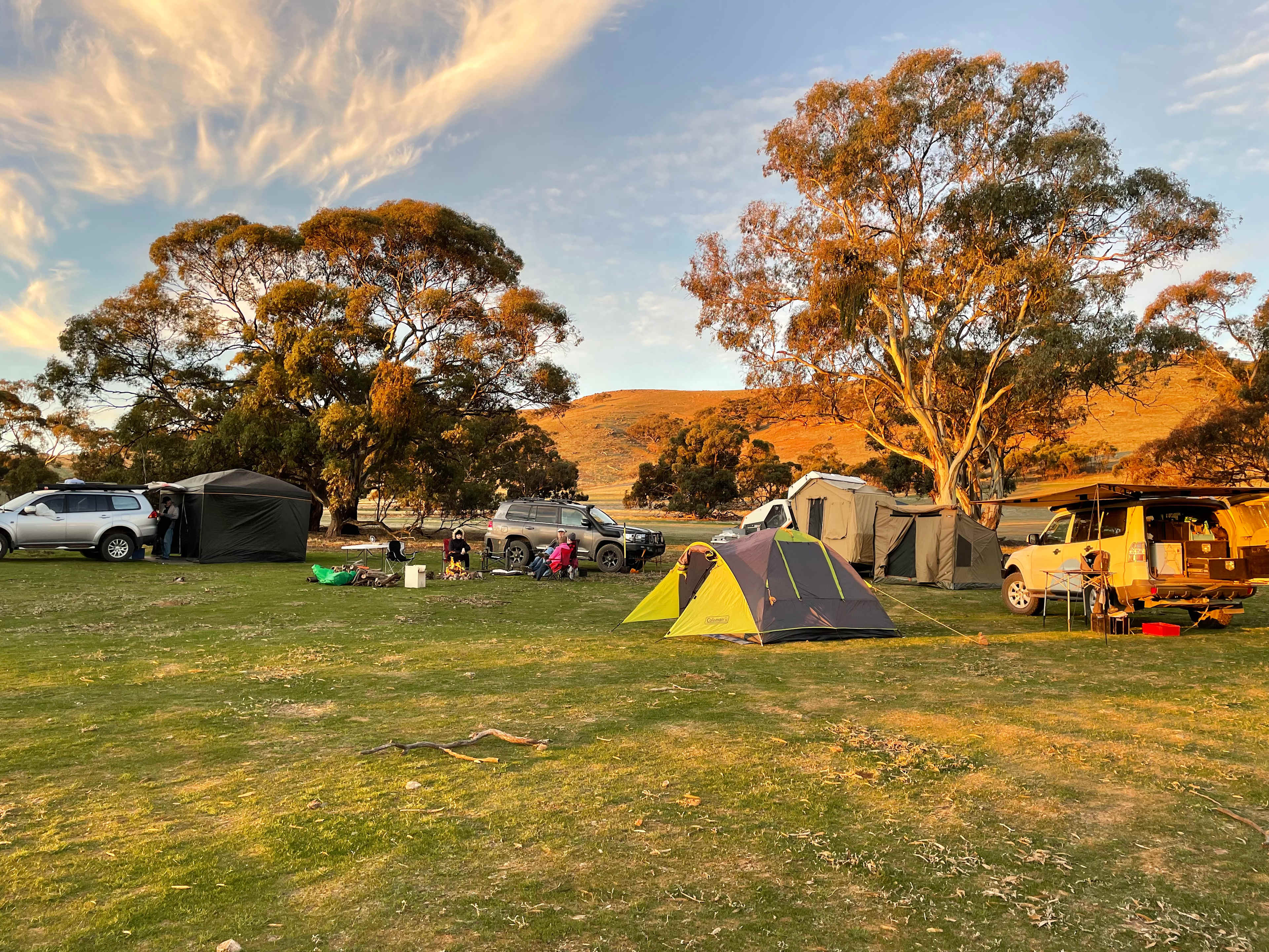 Hillside Paddock campsite looking east