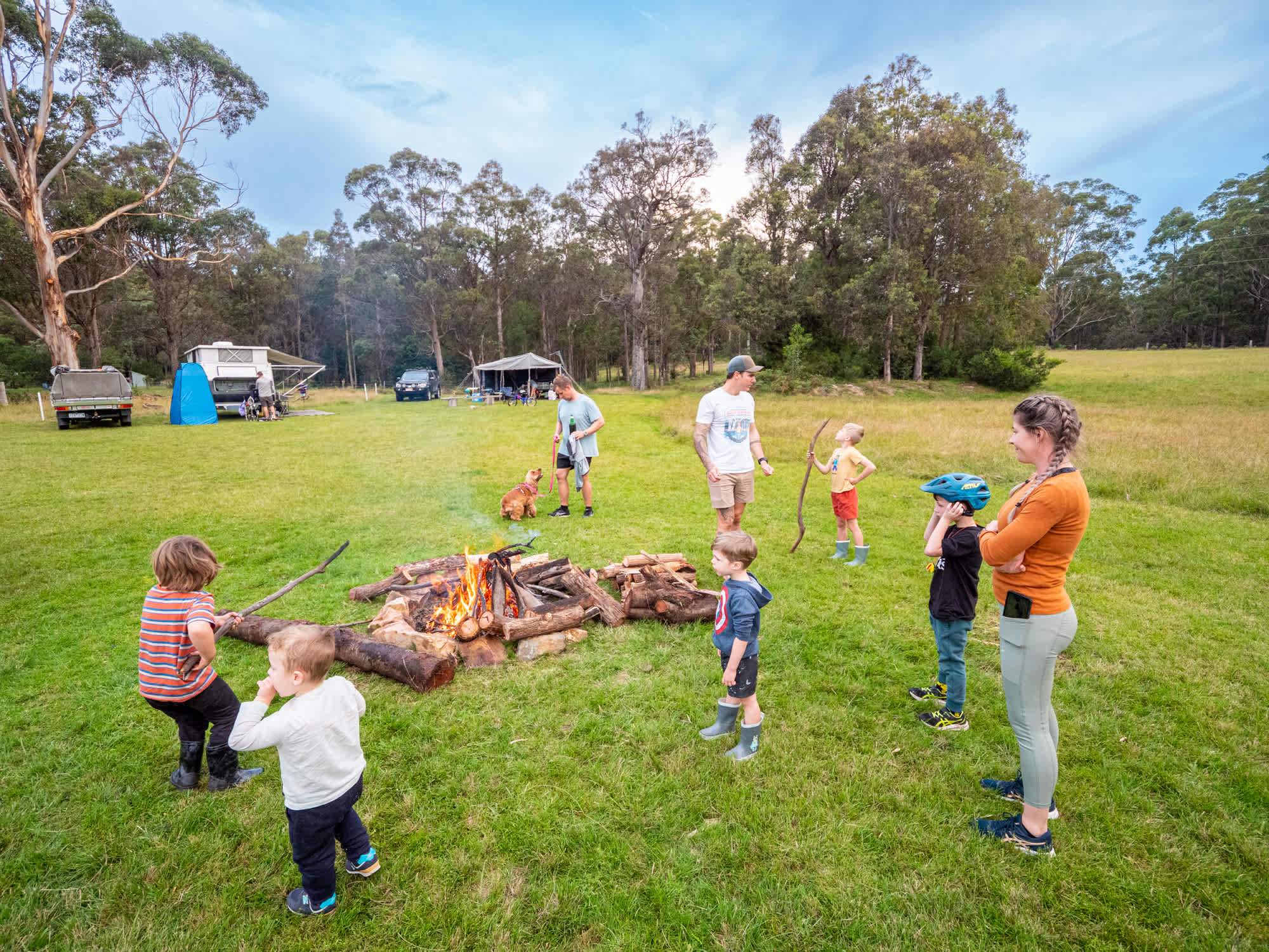 Plenty of space for a large group camp at Round Yard Camp