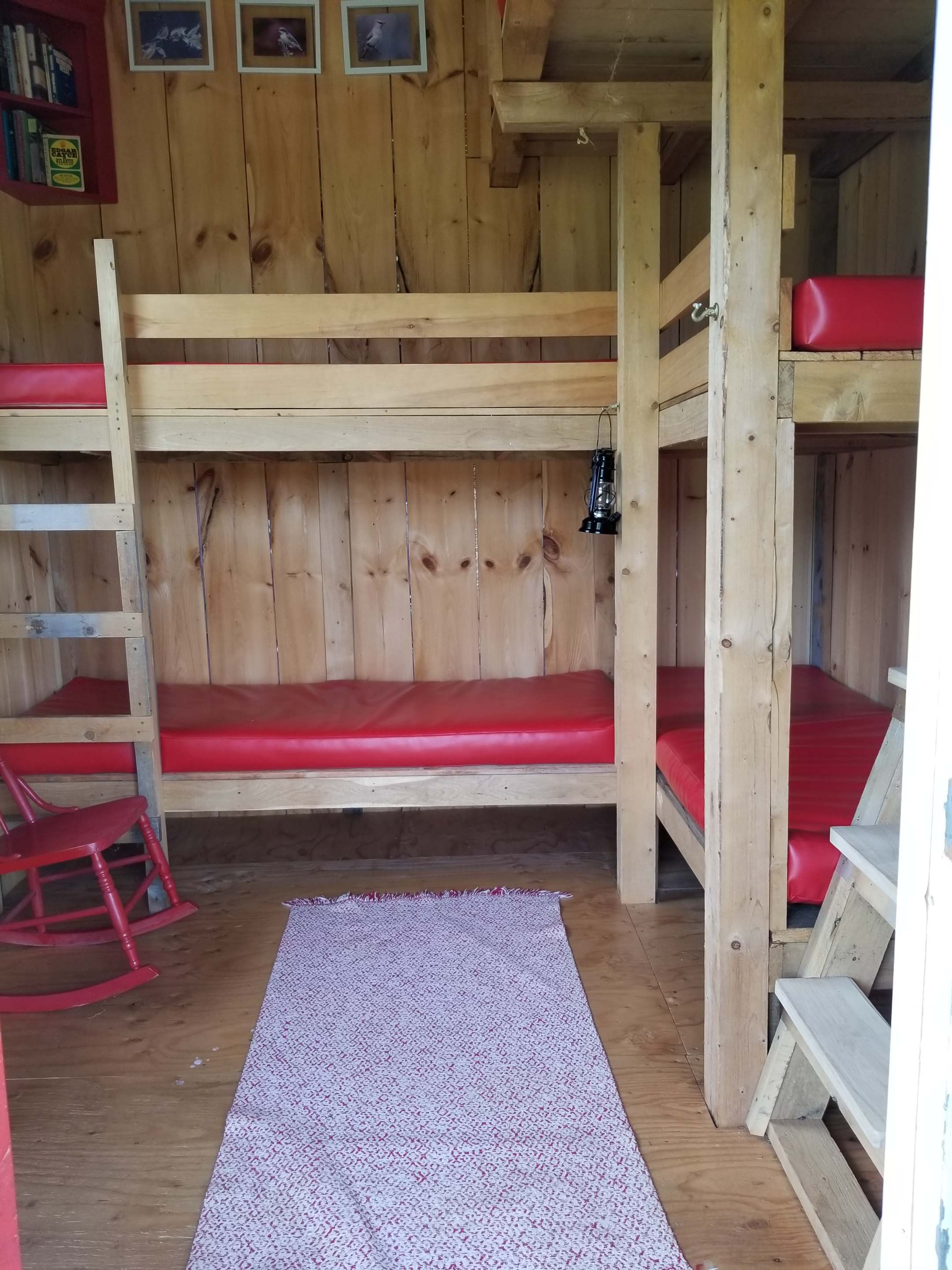 Four bottom bunks.