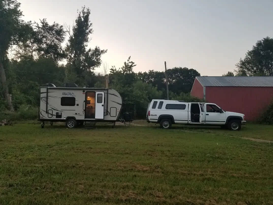 Parking area is large and wide. No tricky backing up is needed!
