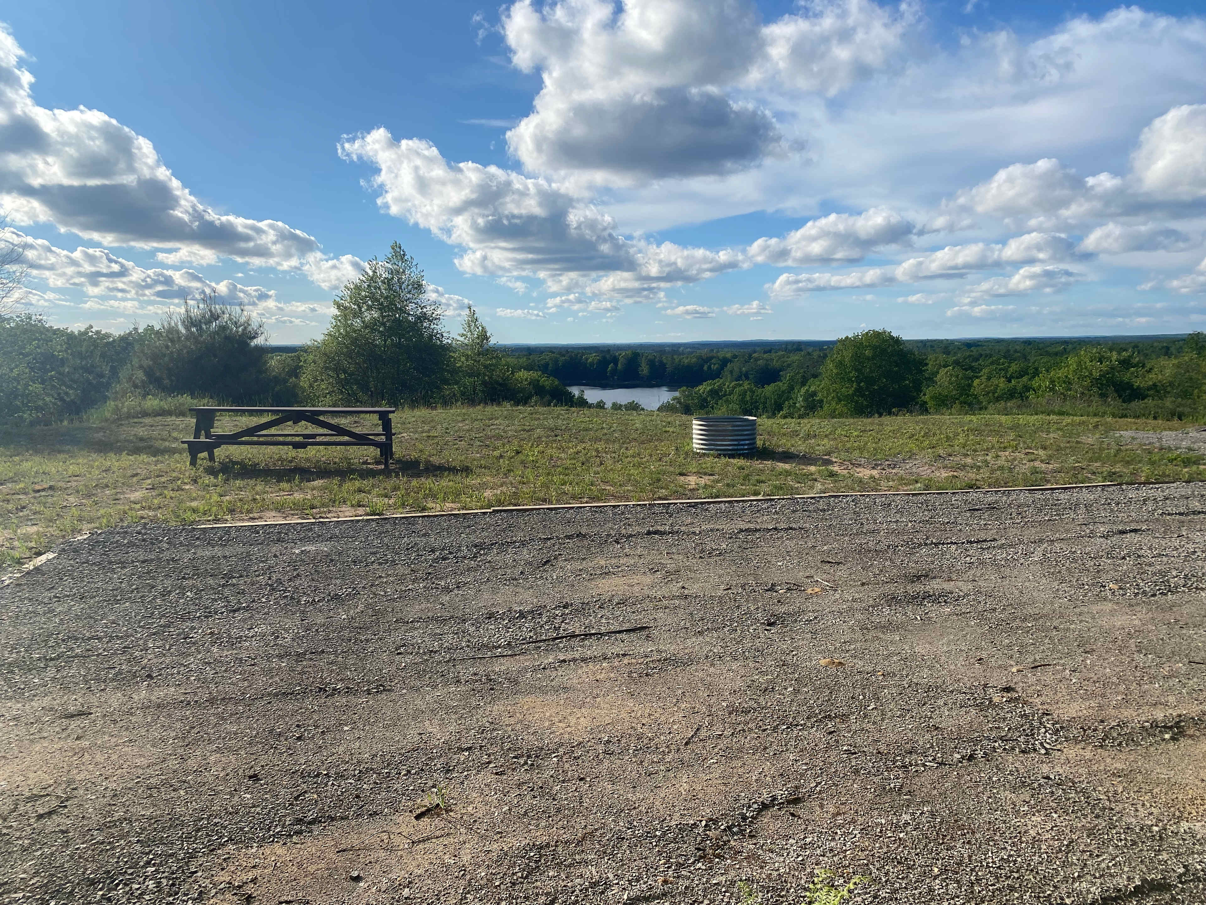 View on camper pad