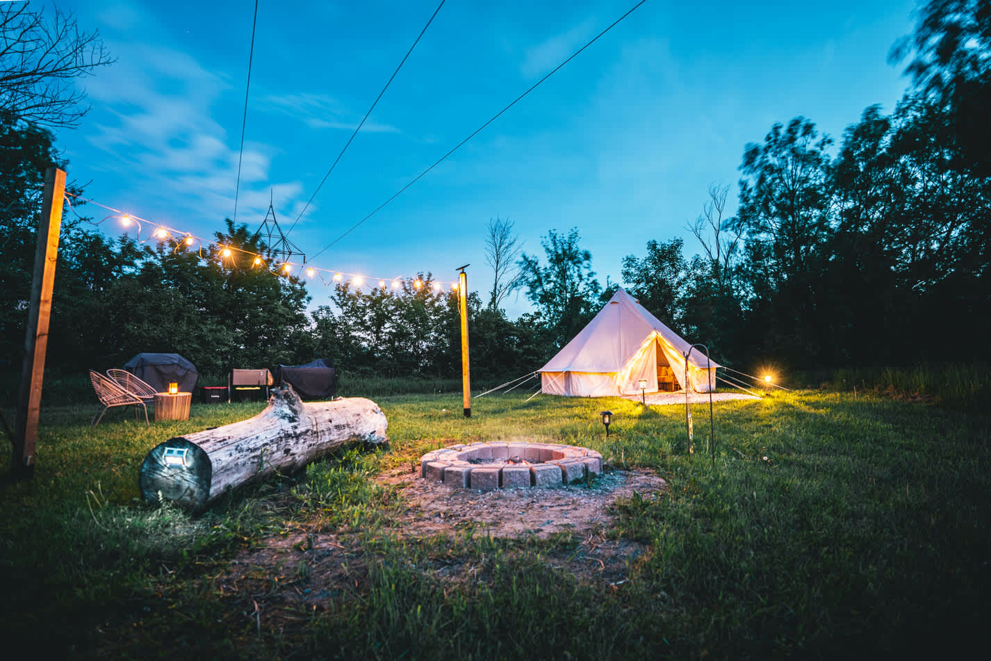  Your site is lit up with solar lights.  Incredibly peaceful! 