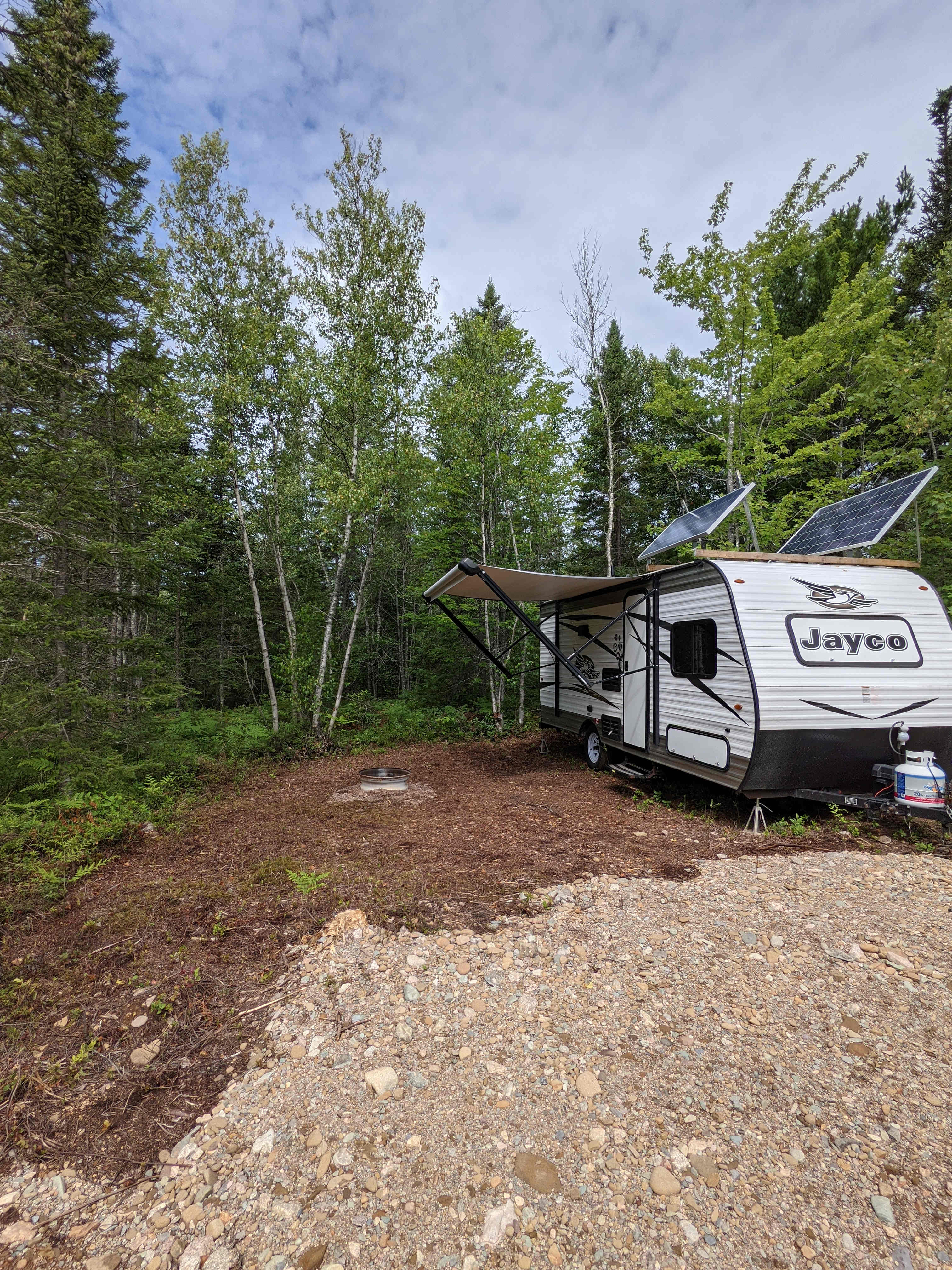 Our campsites come with trees, bushes around each site.
