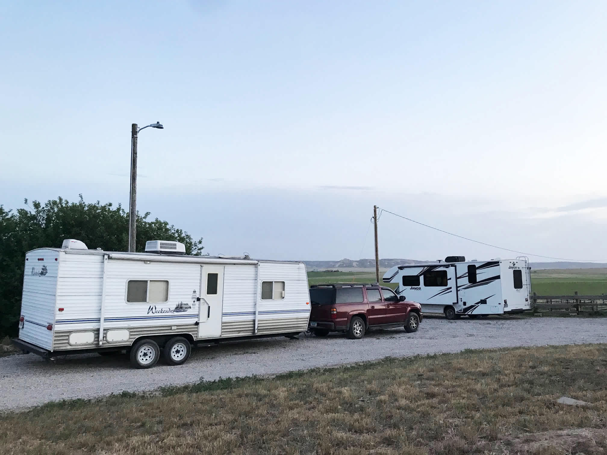 Free Bird is a longer site, pull into entrance, park, and straight through to a separate exit.