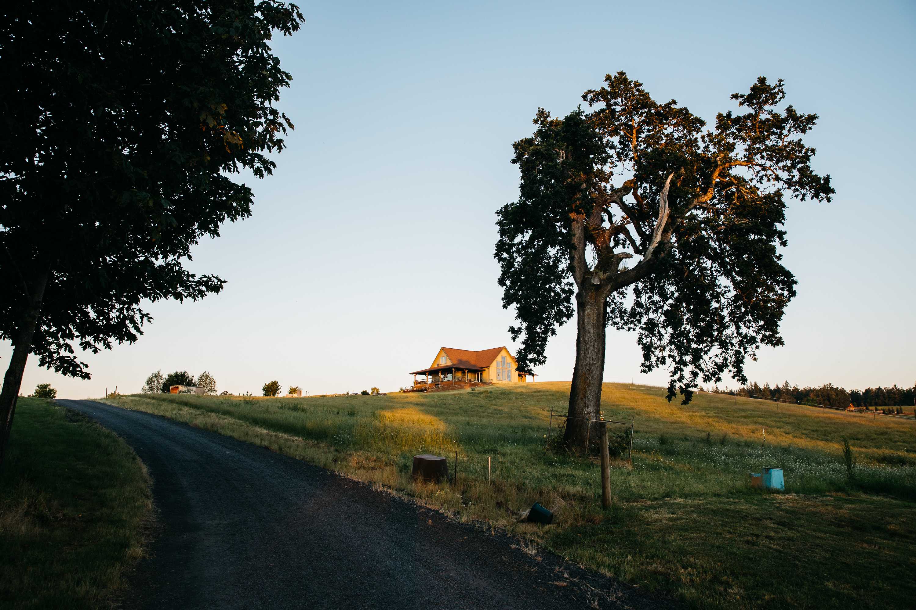 The house on the hill. A third camp/RV site is located near the house.