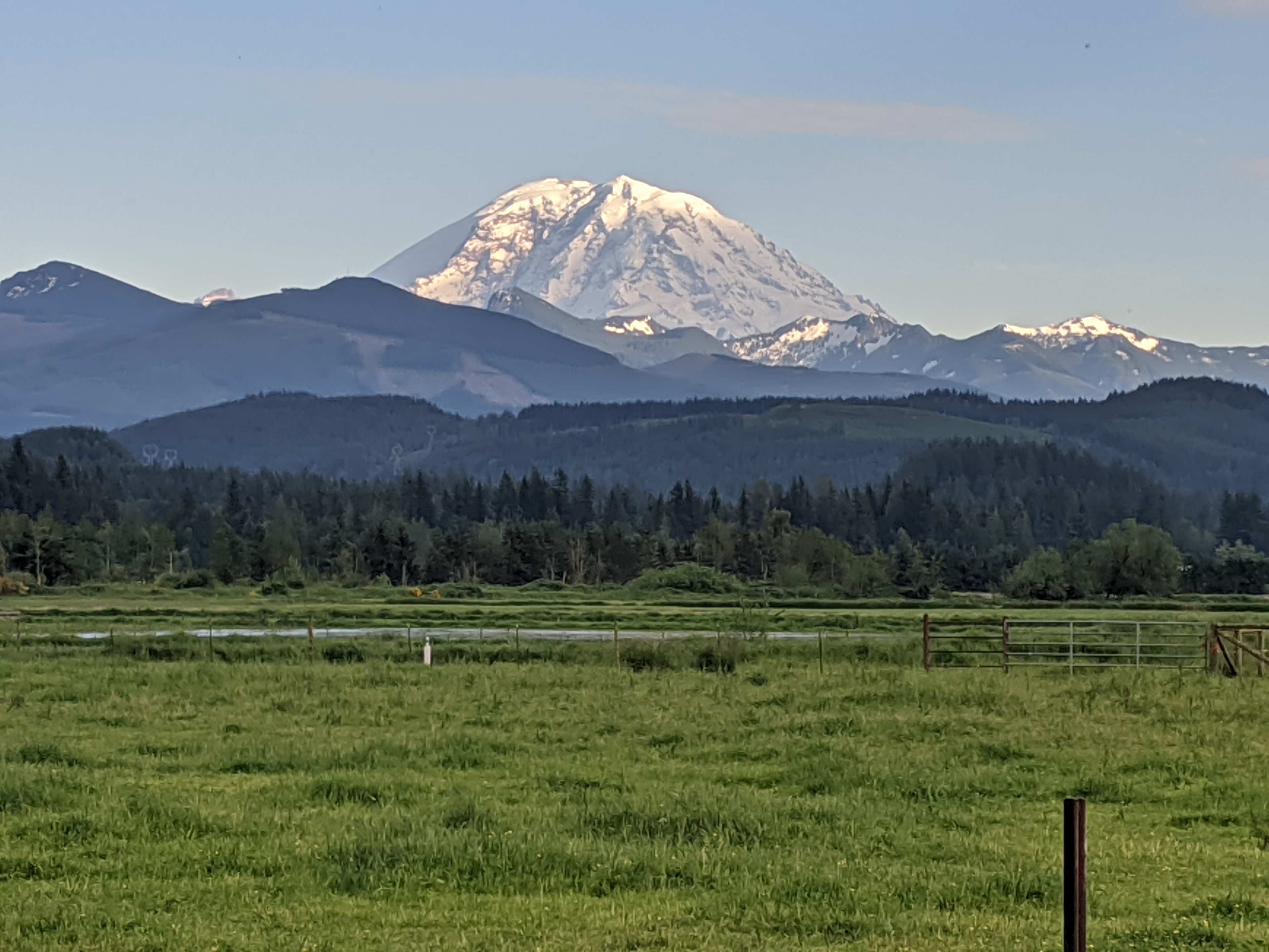 Mt. Rainier view from parking spot.