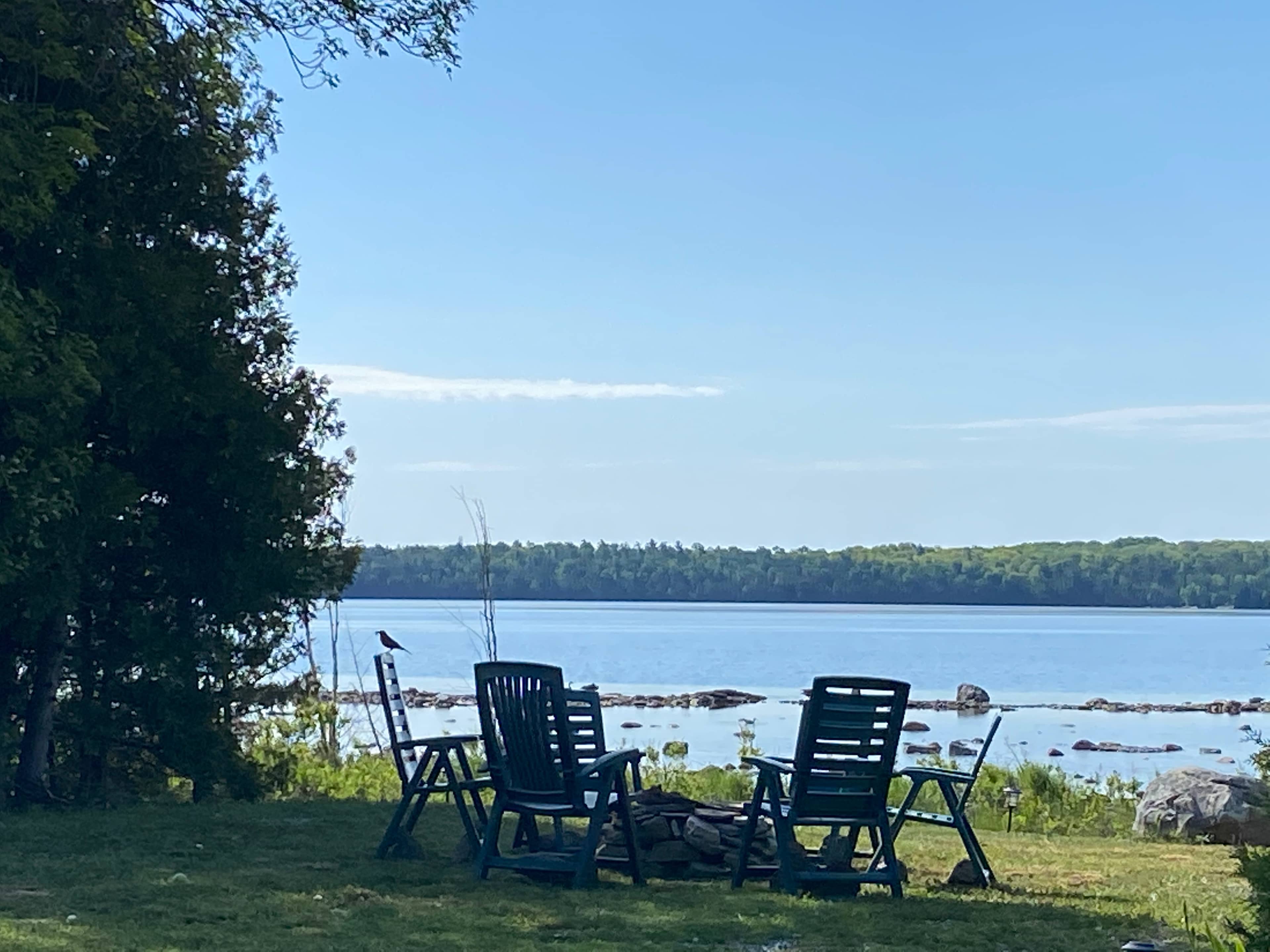 Fire pit with 6 chairs