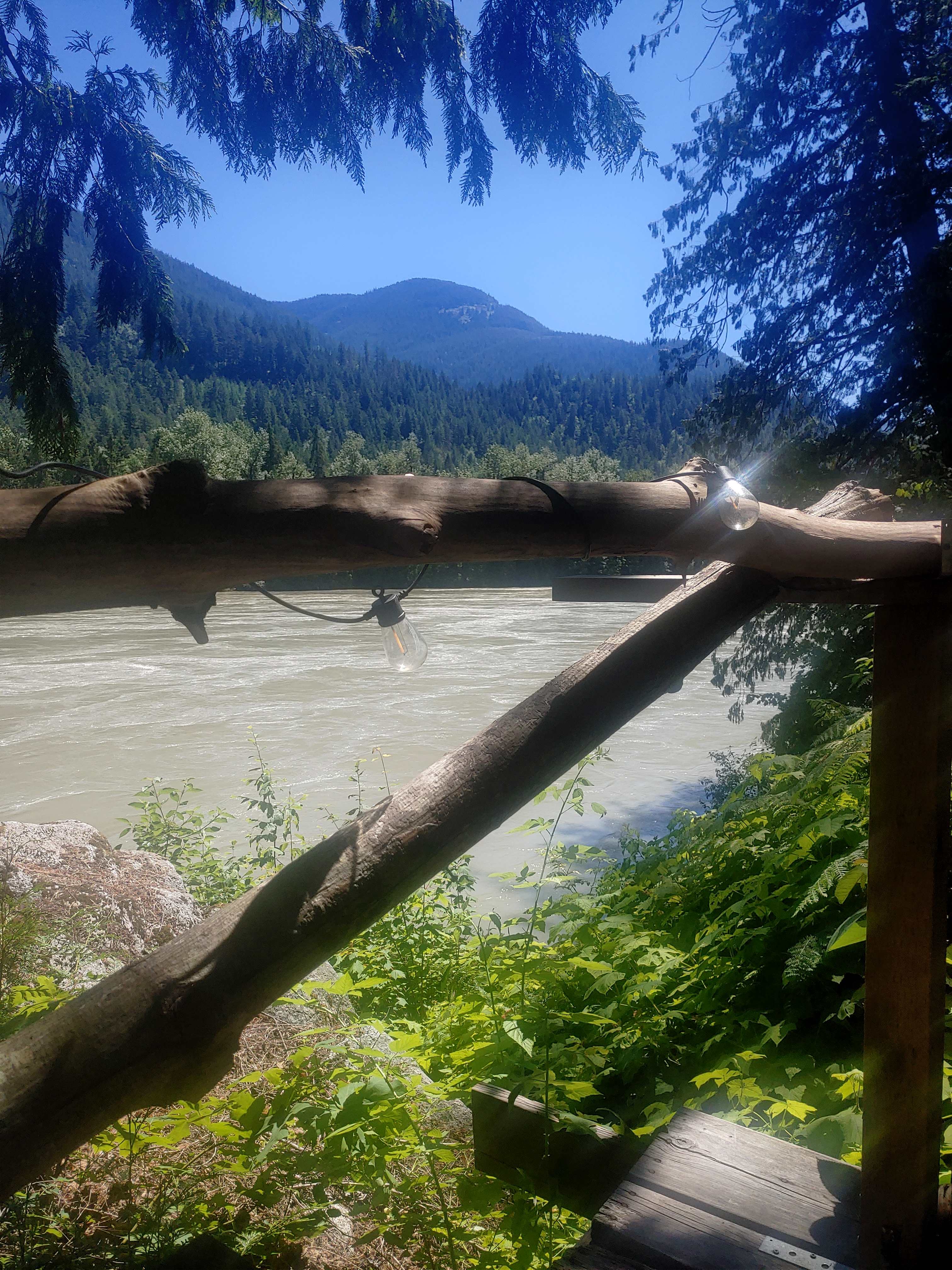The view from the covered porch.
