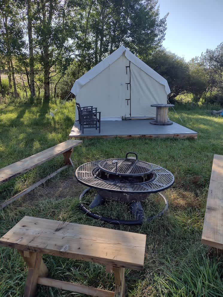 Room for four at this cozy campsite!