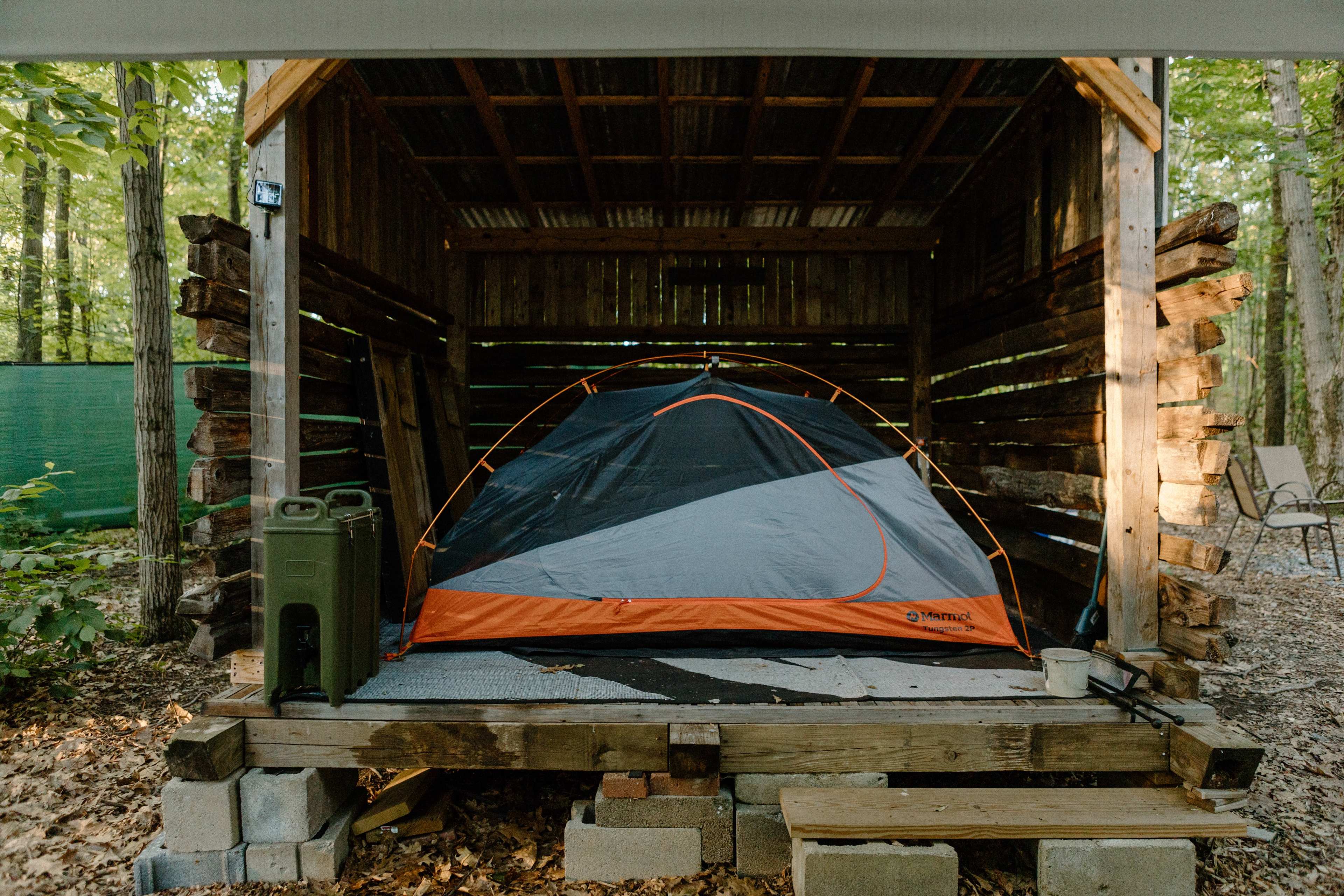 the lean to perfect for a small tent, or hanging out in !