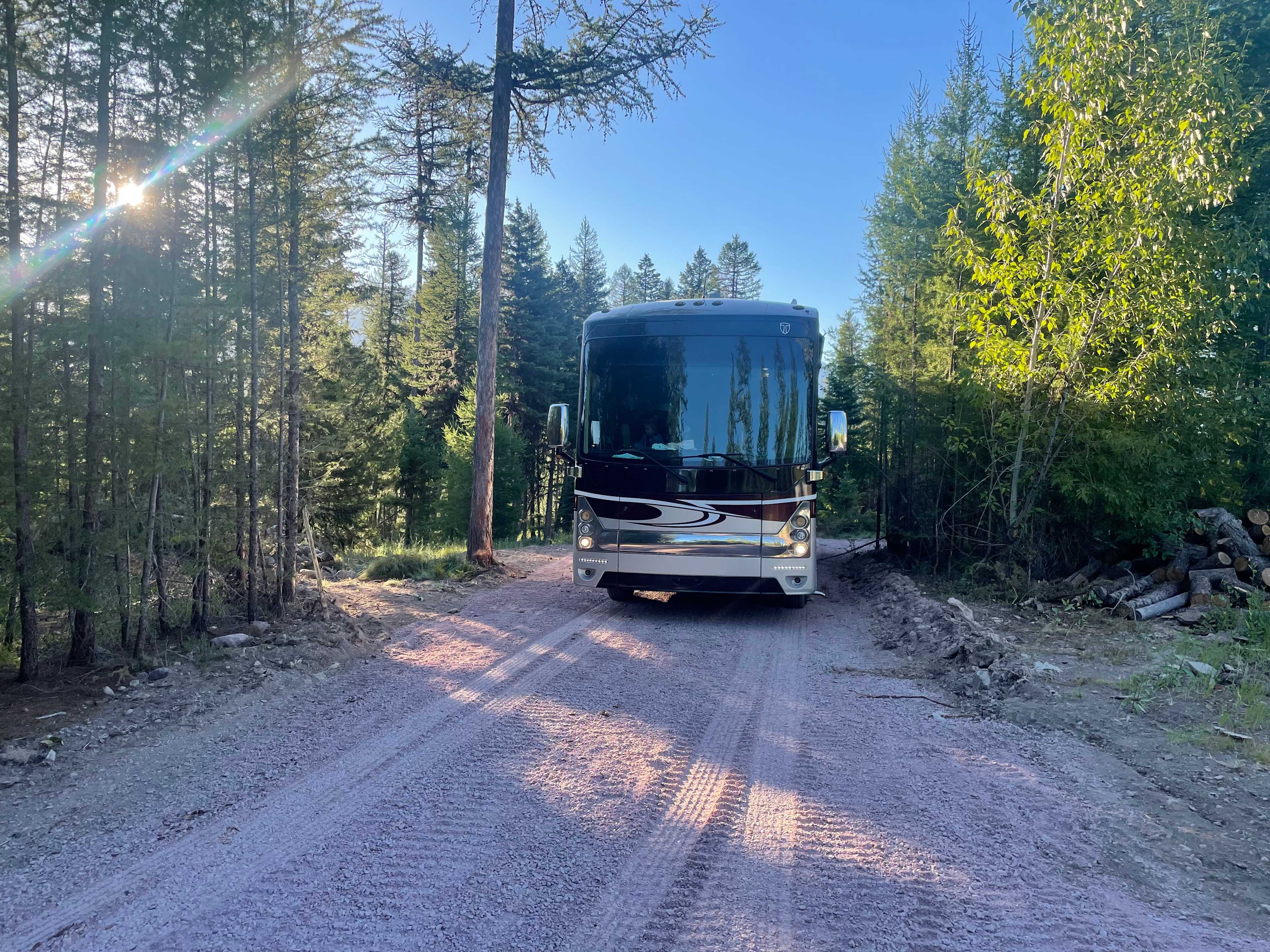 “Tamarack” space. Both spaces offer enough room for a 40ft RV and car. As well as easy turn around in circular driveway 