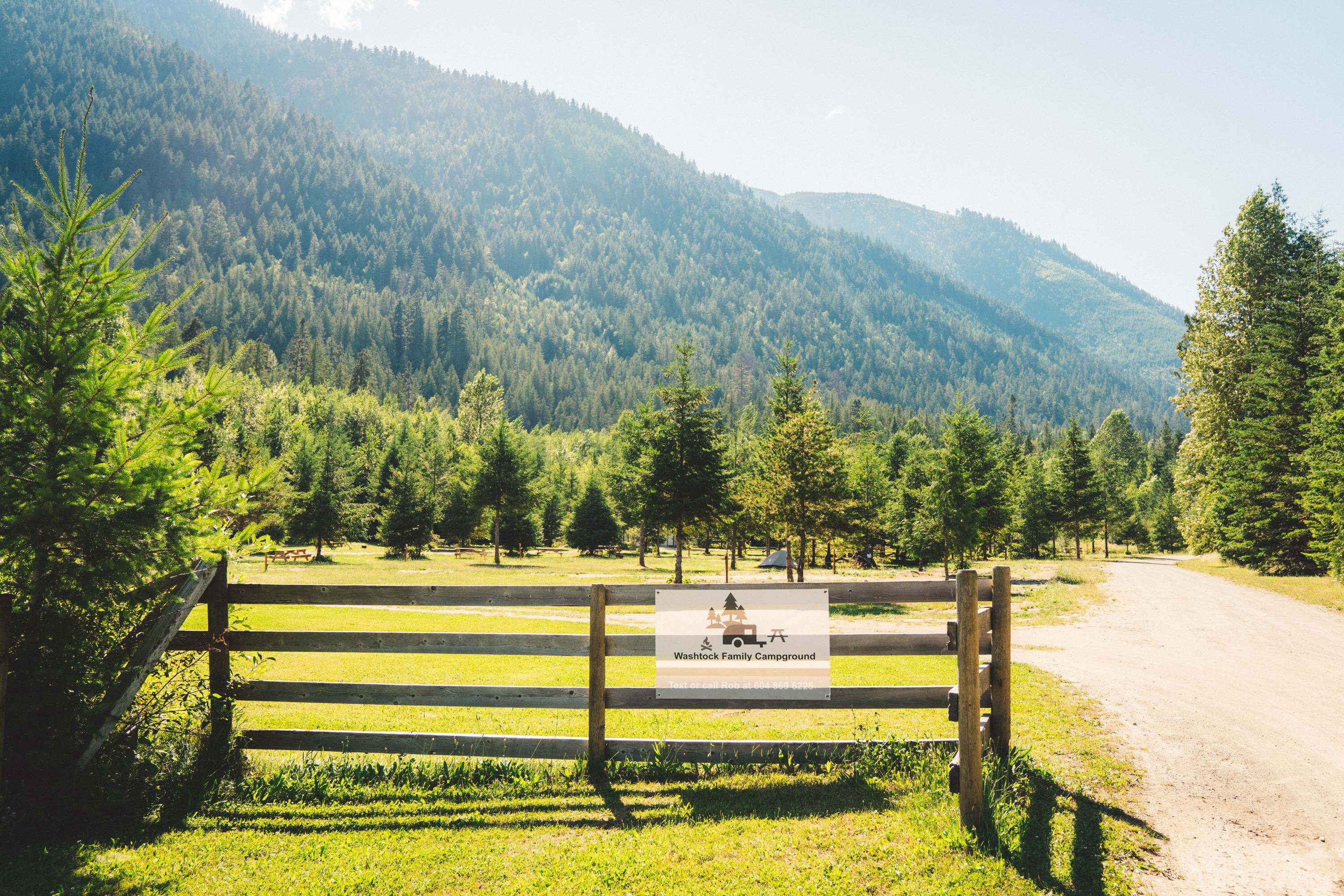 The entrance to the campground. 