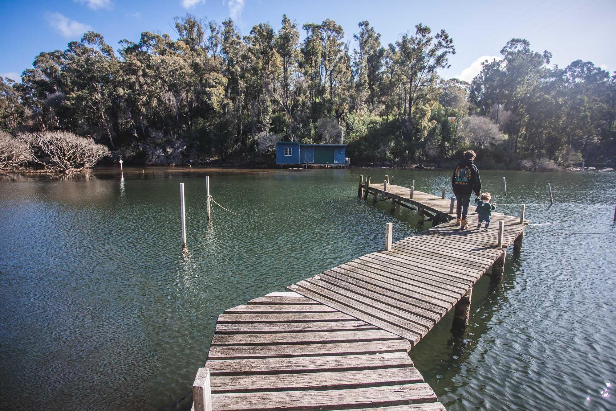 The beautiful Wonboyn lake - just 2min walk from the caravan