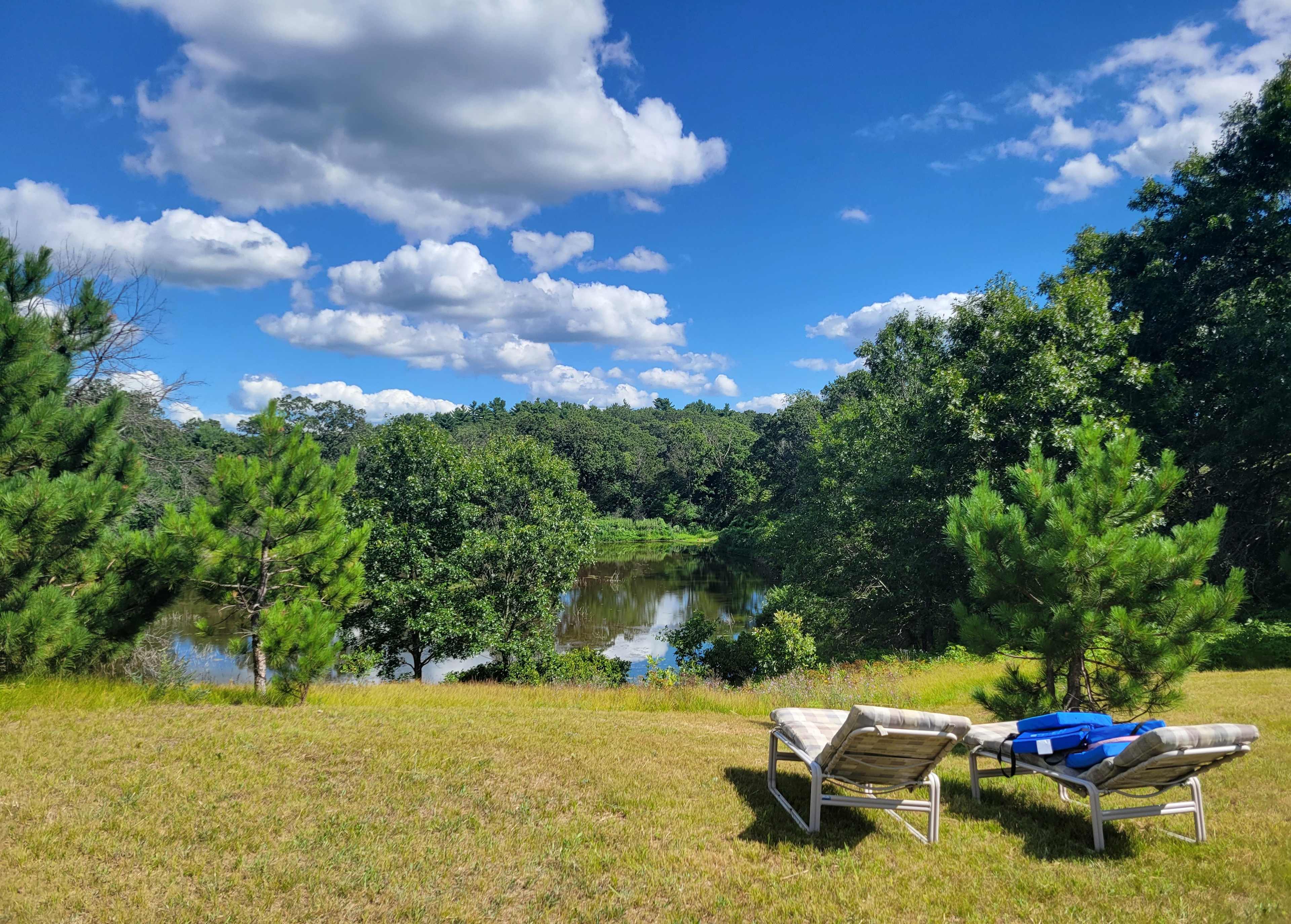 View of the pond from the campsite. 